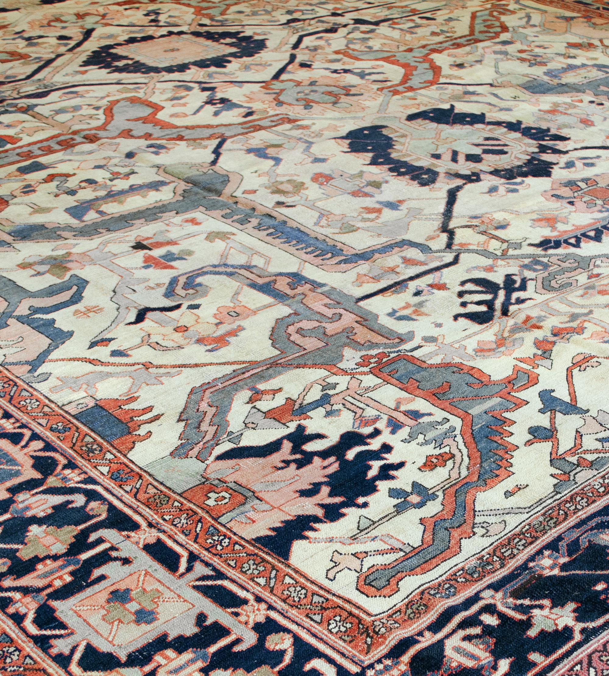 Oversized Late 19th Century Serapi Rug from North West Persia 11'9