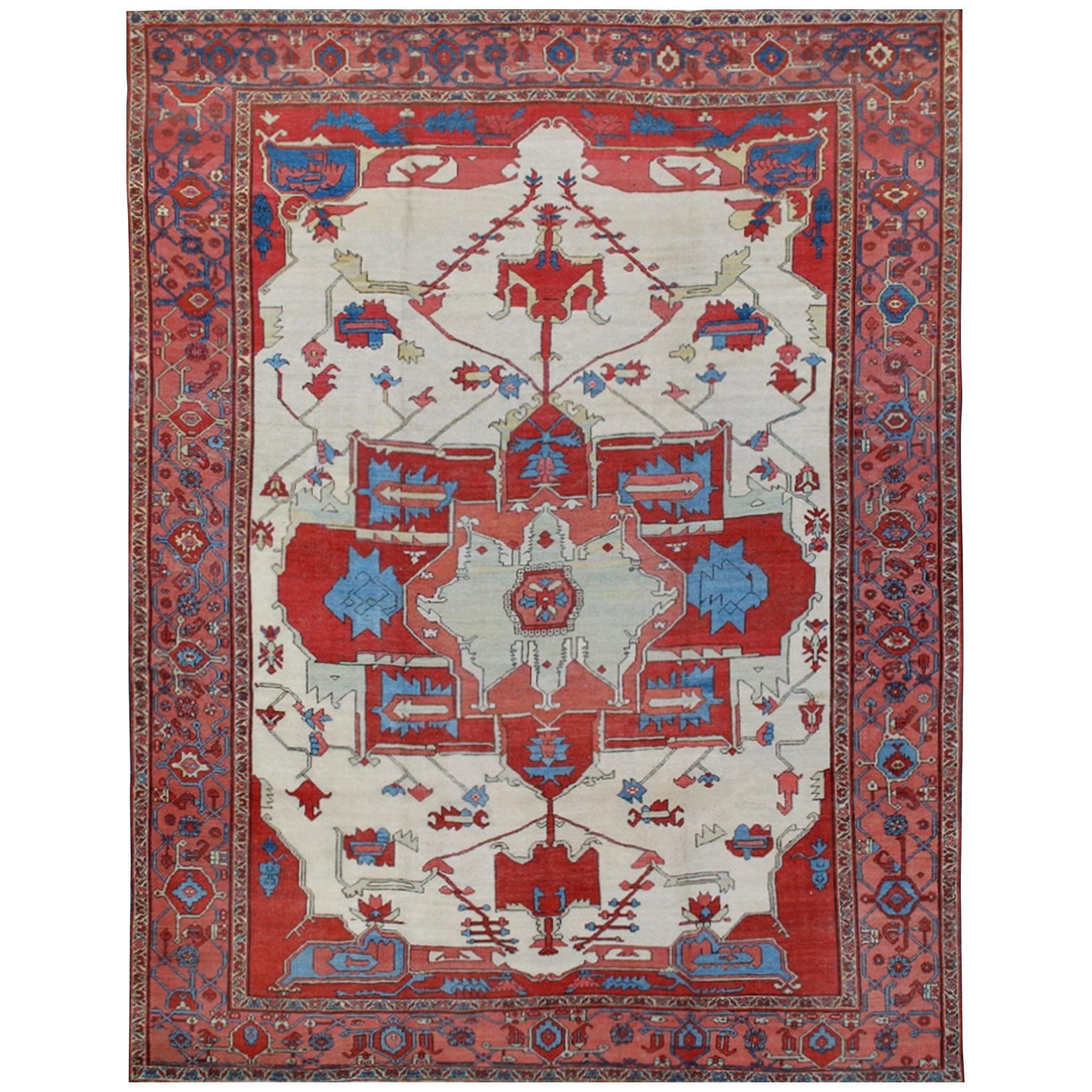 Late 19th Century Serapi Rug from North West Persia For Sale