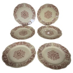 Set von 6 Longchamp-Esstellern „Bella“ aus Eisenstein aus dem späten 19. Jahrhundert - 2Y378