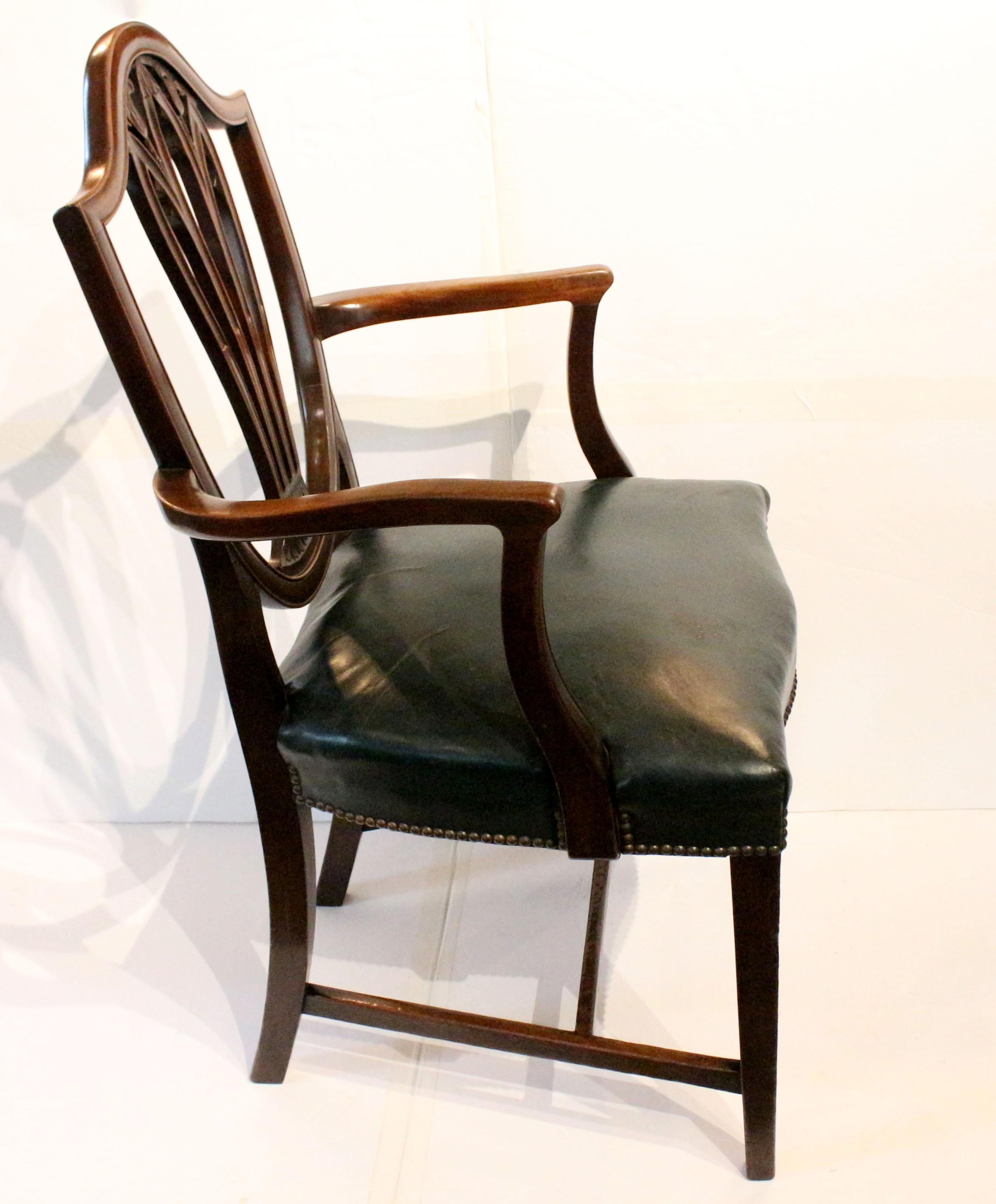 Late 19th Century Set of 8 Sheraton Style Dining Chairs, English 3