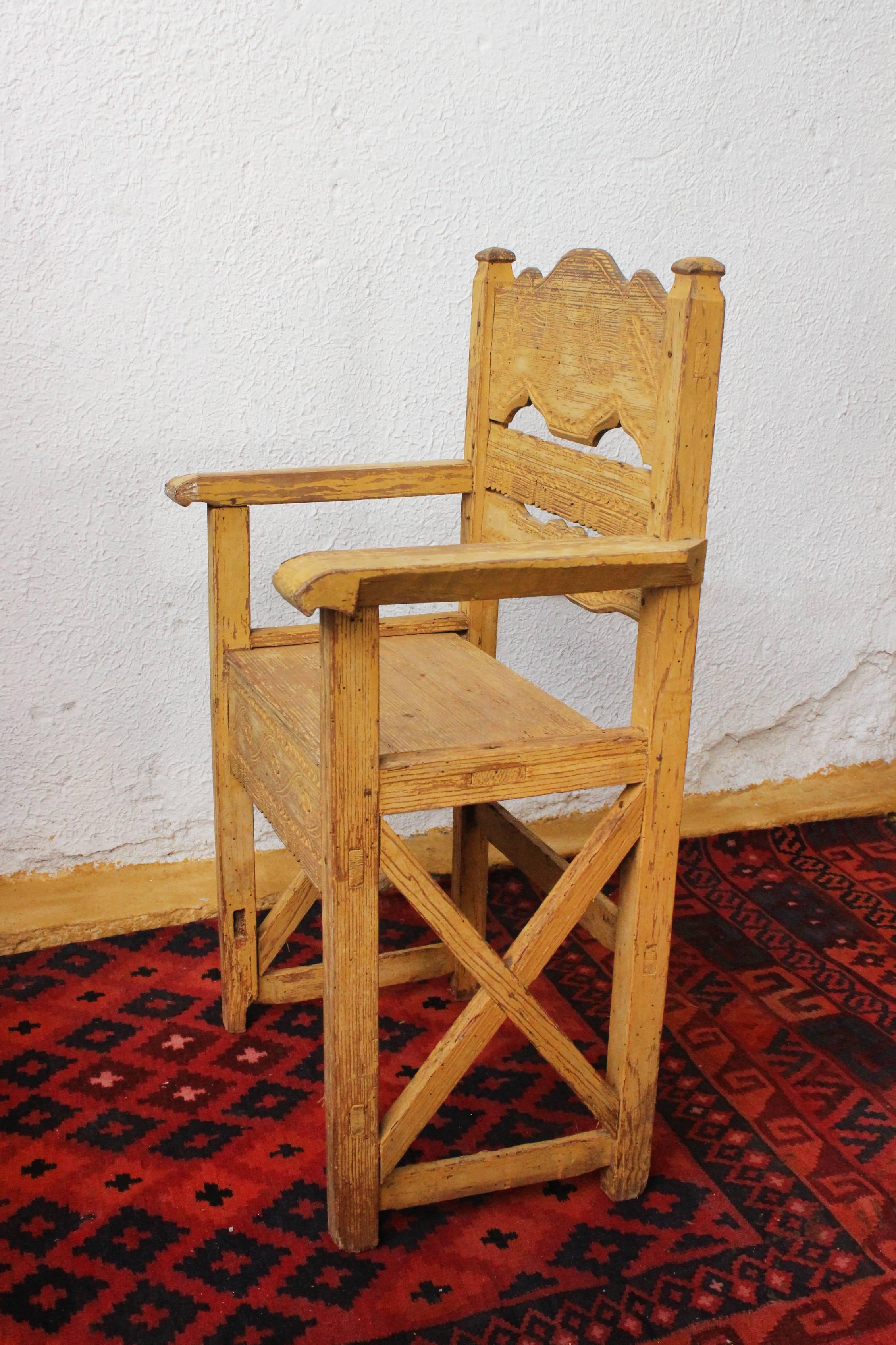 Folk Art Late 19th Century Set of Chairs Found in Western Mexico