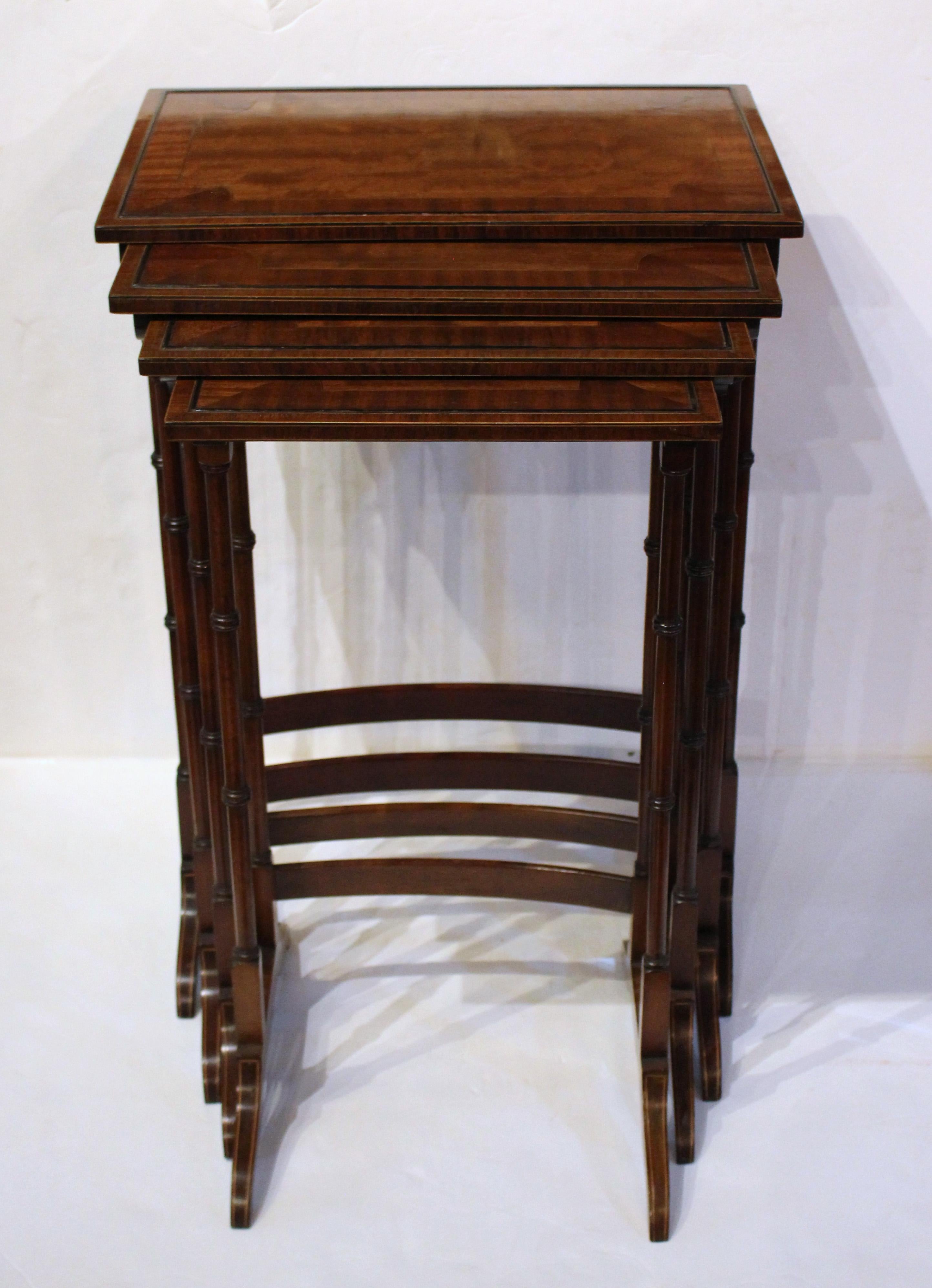 Victorian Late 19th Century Set of English Nesting Tables For Sale