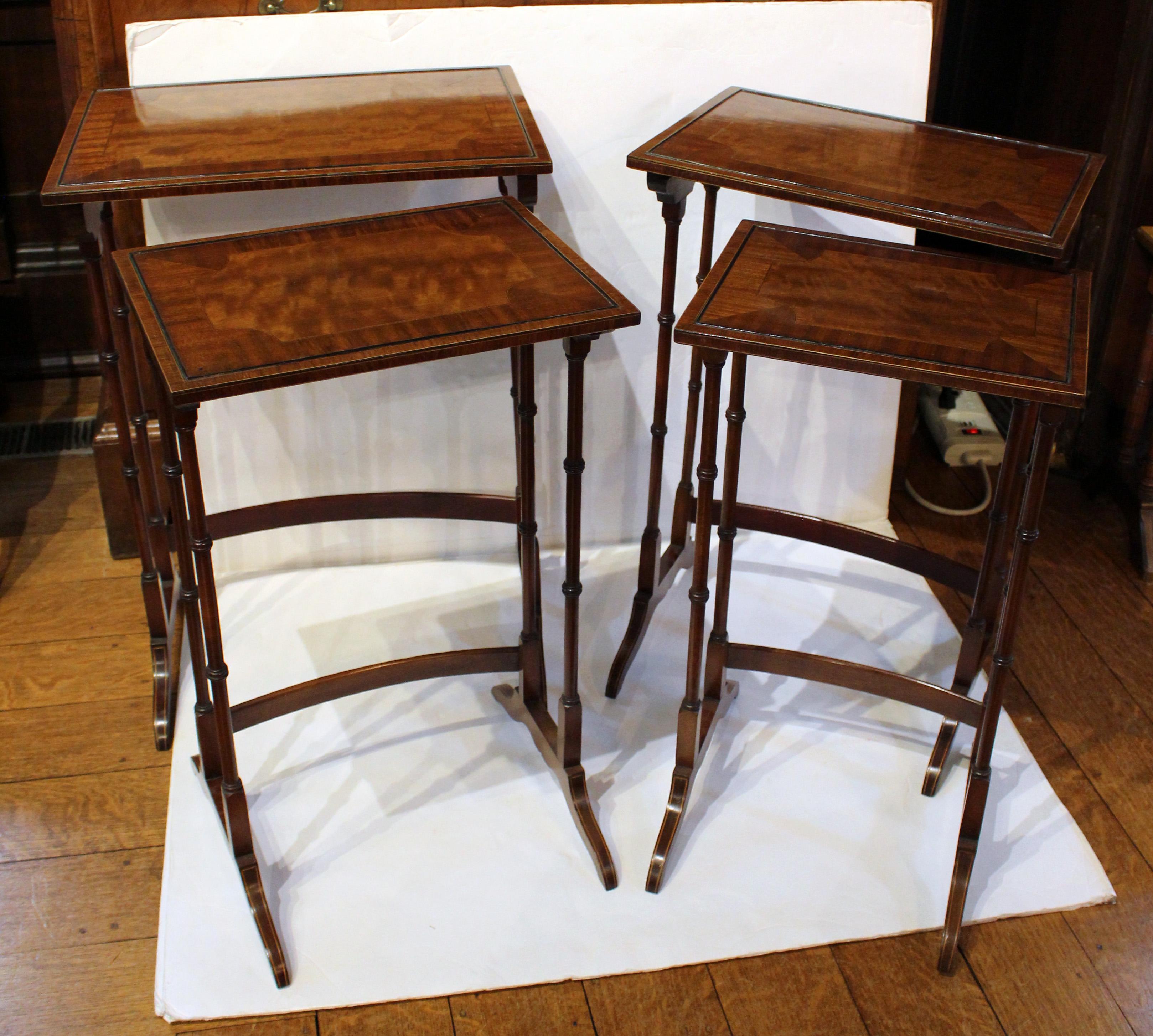 Late 19th Century Set of English Nesting Tables For Sale 1