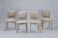 Late 19th Century Set of Four Swedish Chairs