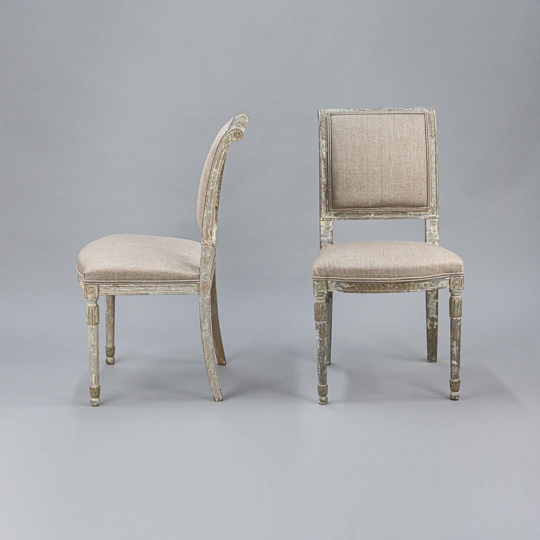 Wood Late 19th Century Set of Four Swedish Chairs