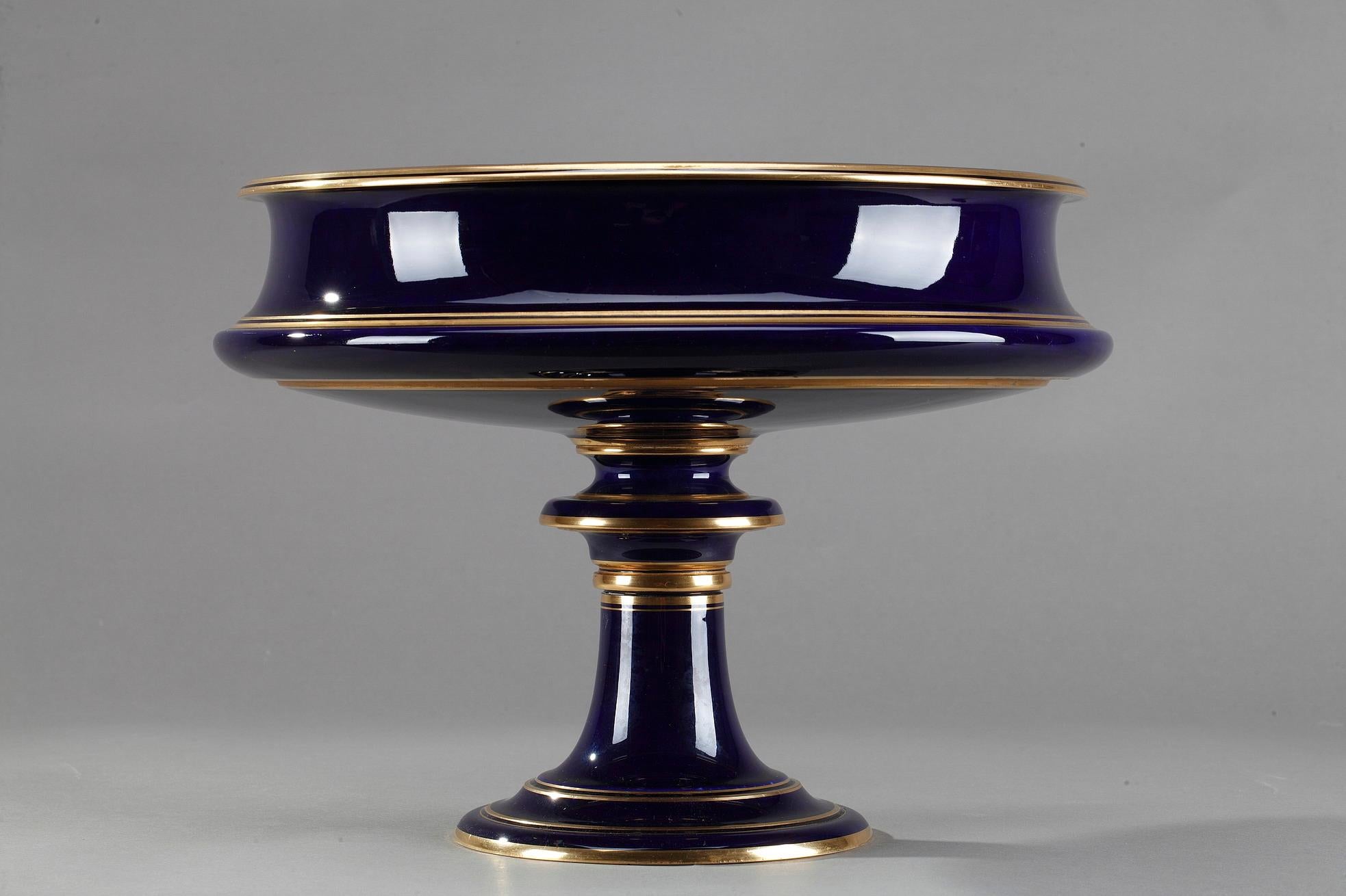 French Late 19th Century Sevres Porcelain Display Bowl, 1878