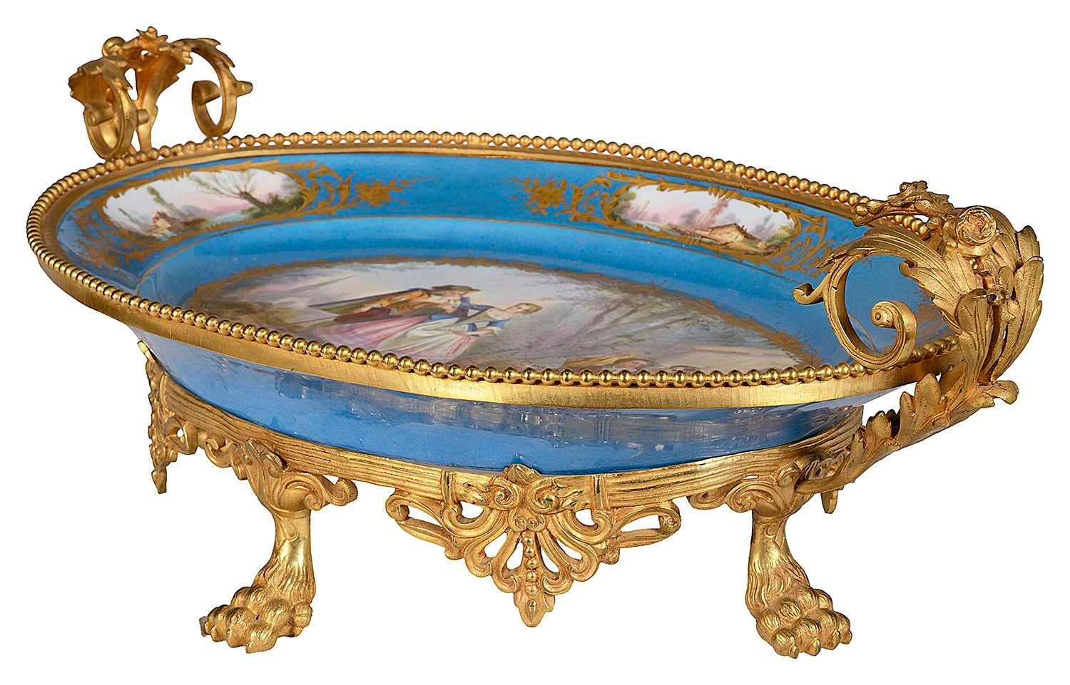 French Late 19th Century Sevres style comport. For Sale