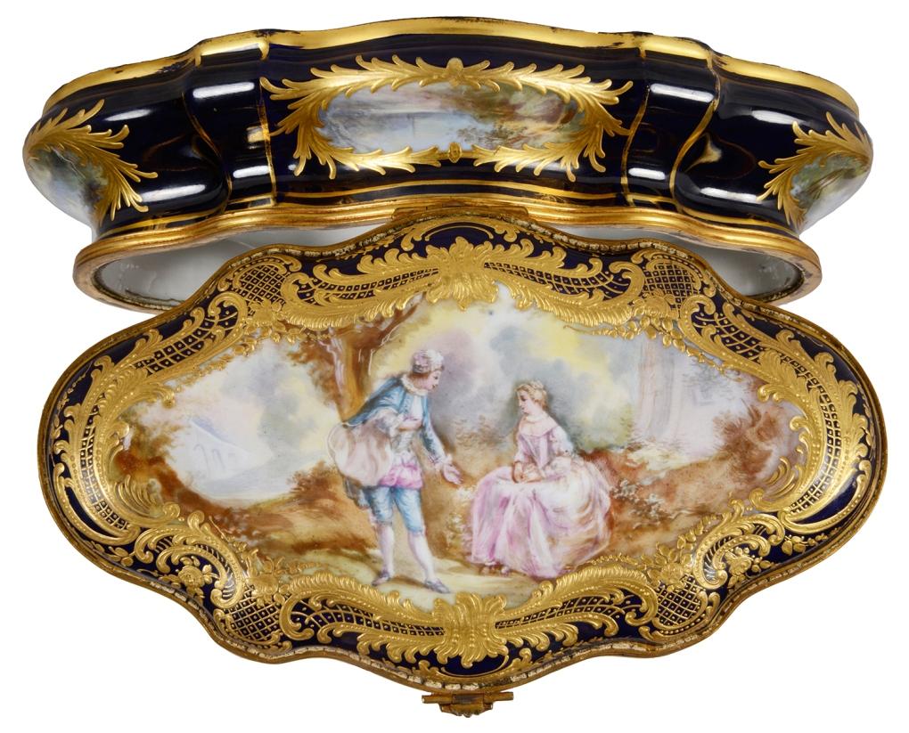 Late 19th Century Sevres Style Porcelain Box 1