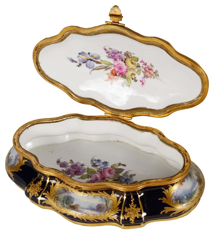 Late 19th Century Sevres Style Porcelain Box 2