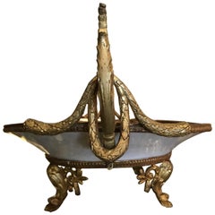 Late 19th Century Sèvres Style Porcelain Gilt Bronze Mounted Centrepiece