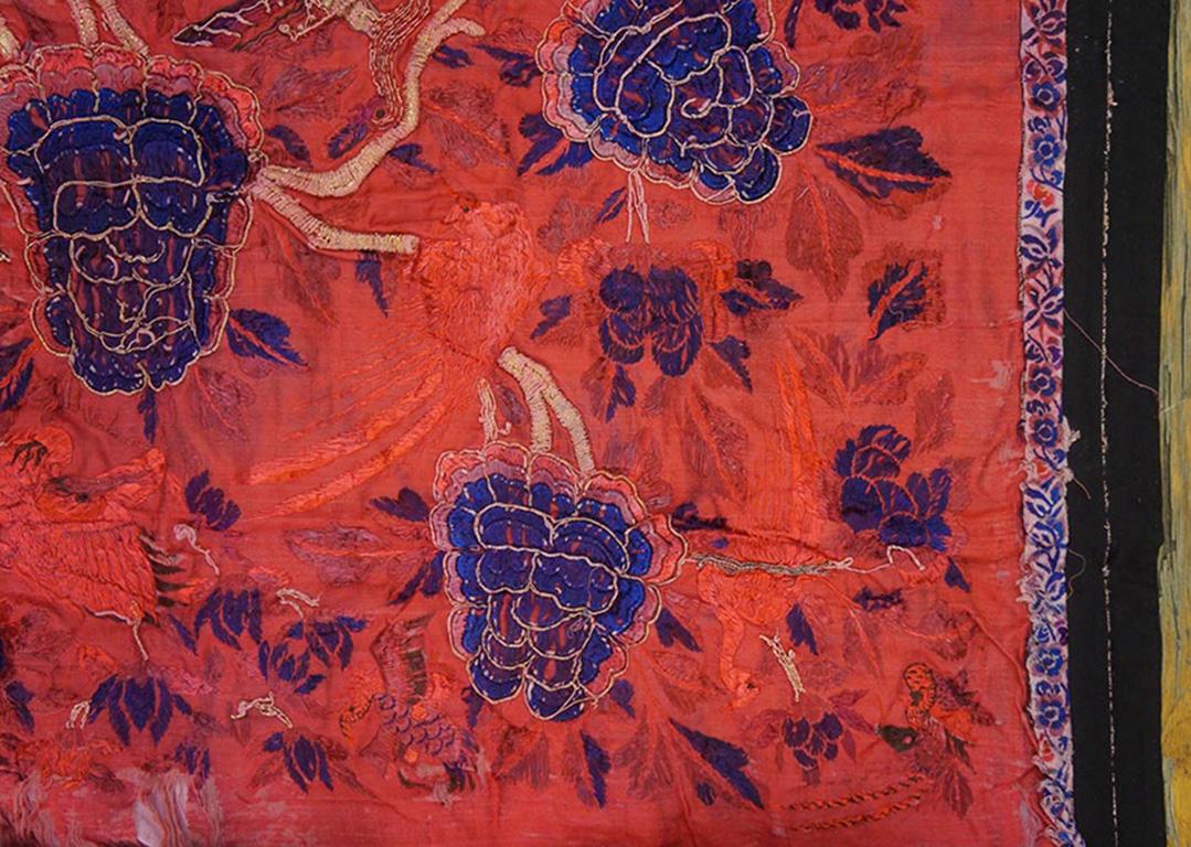 Late 19th Century Silk Chinese Embroidery ( 2'9