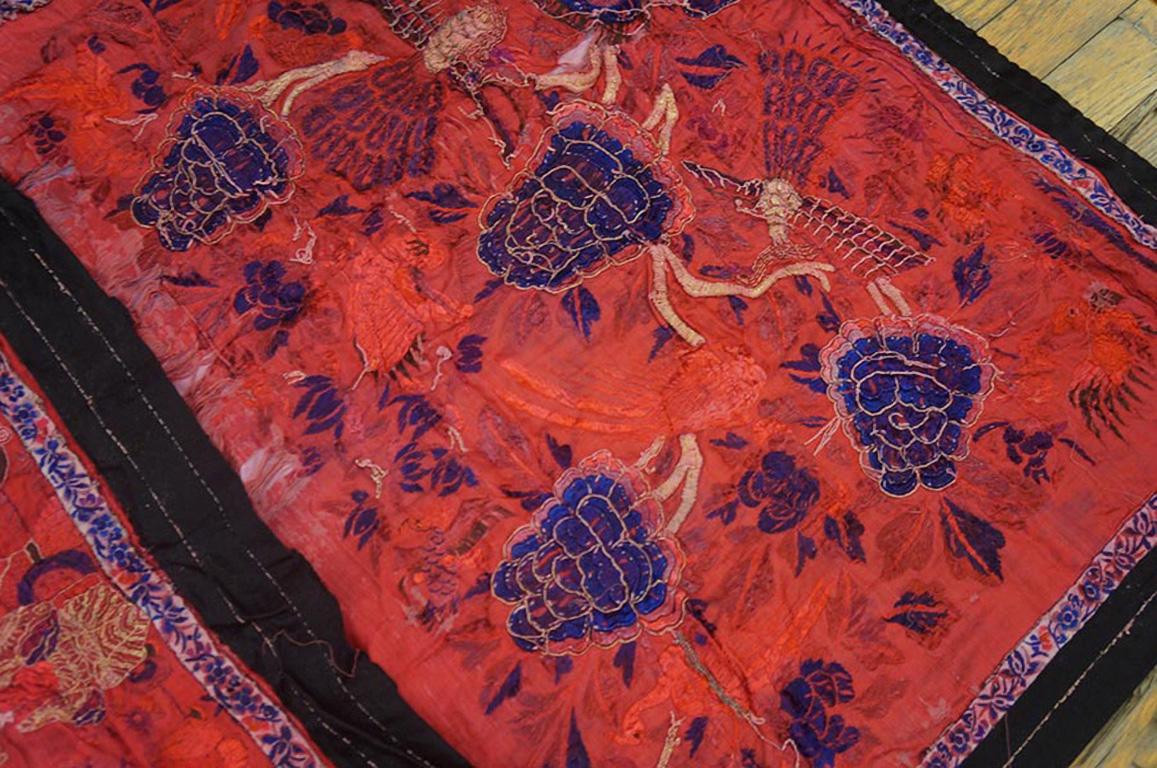 Early 20th Century Late 19th Century Silk Chinese Embroidery ( 2'9