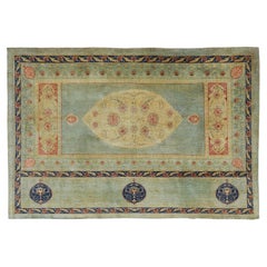 Seidenteppich mit Feshane Quran-Qab-Design aus dem späten 19. Jahrhundert, antiker Teppich, handgewebter Teppich