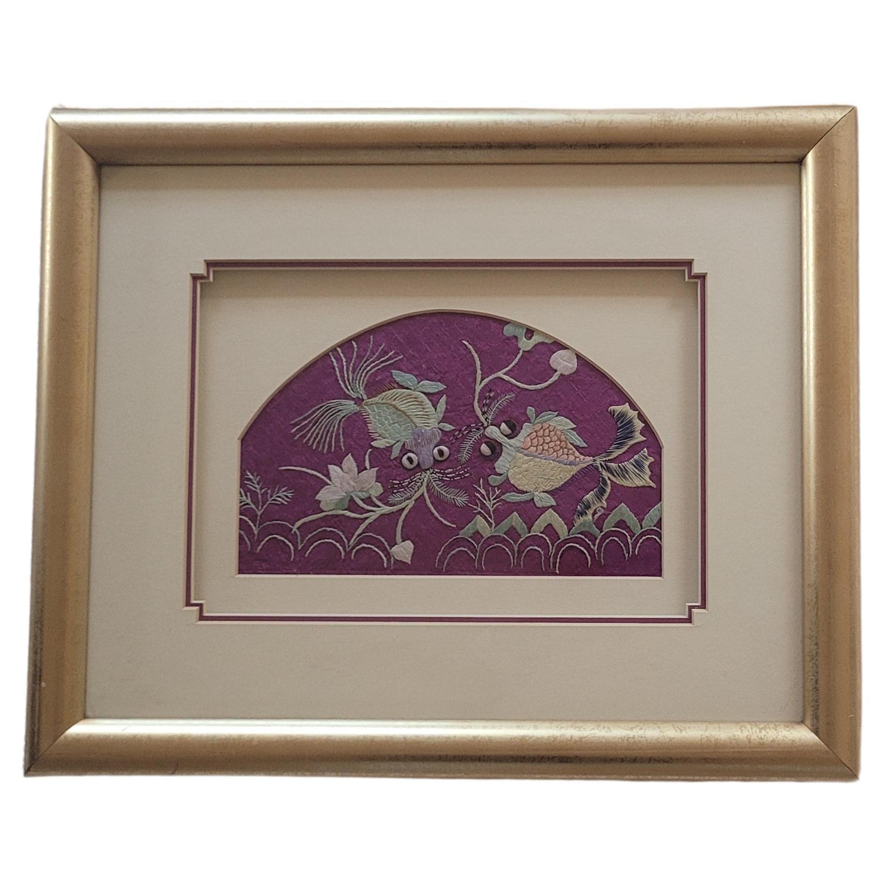 Late 19th Century Silk/Satin Embroidery