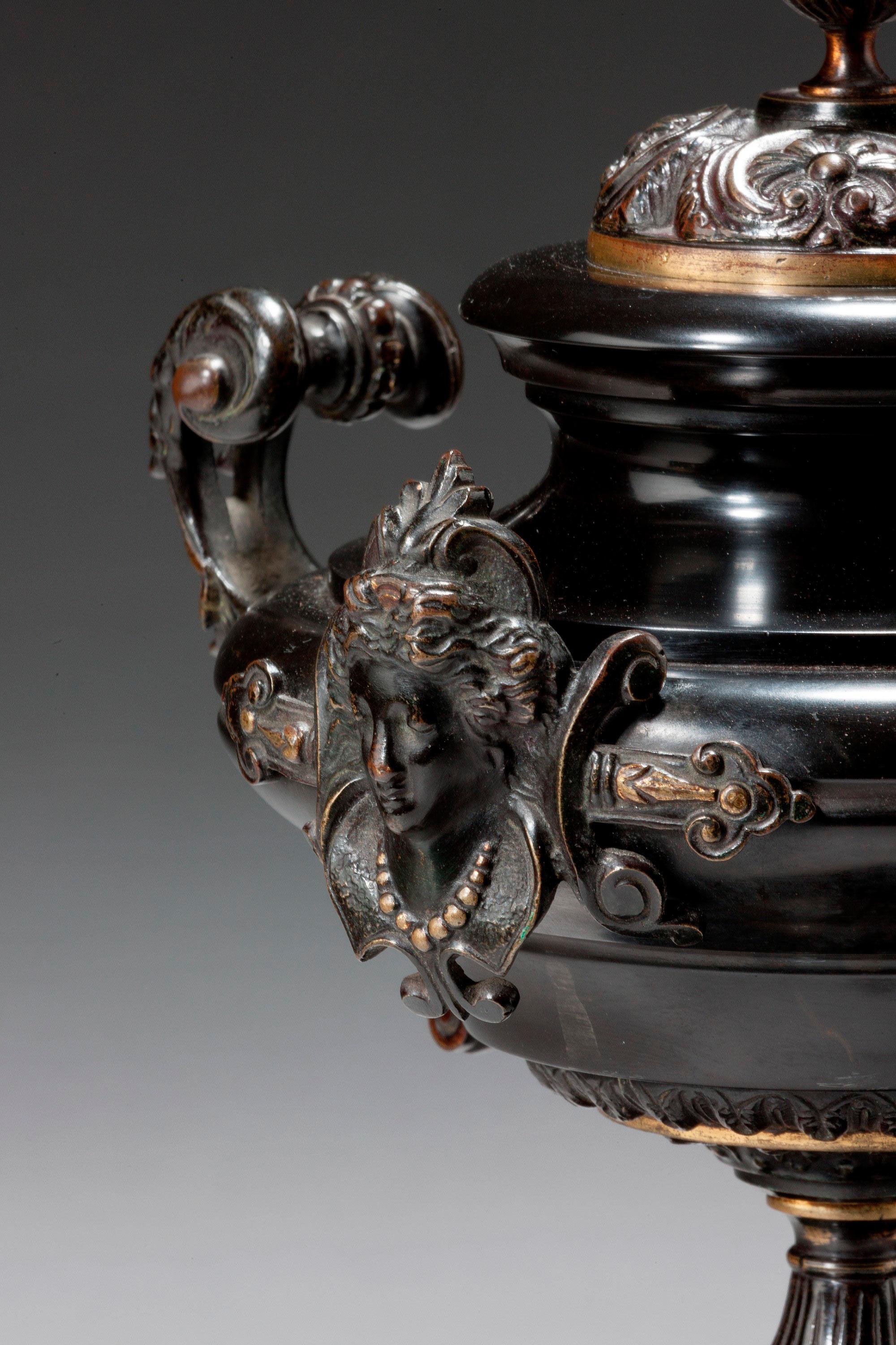Late 19th Century Slate and Bronze Twin Handled Cup 1