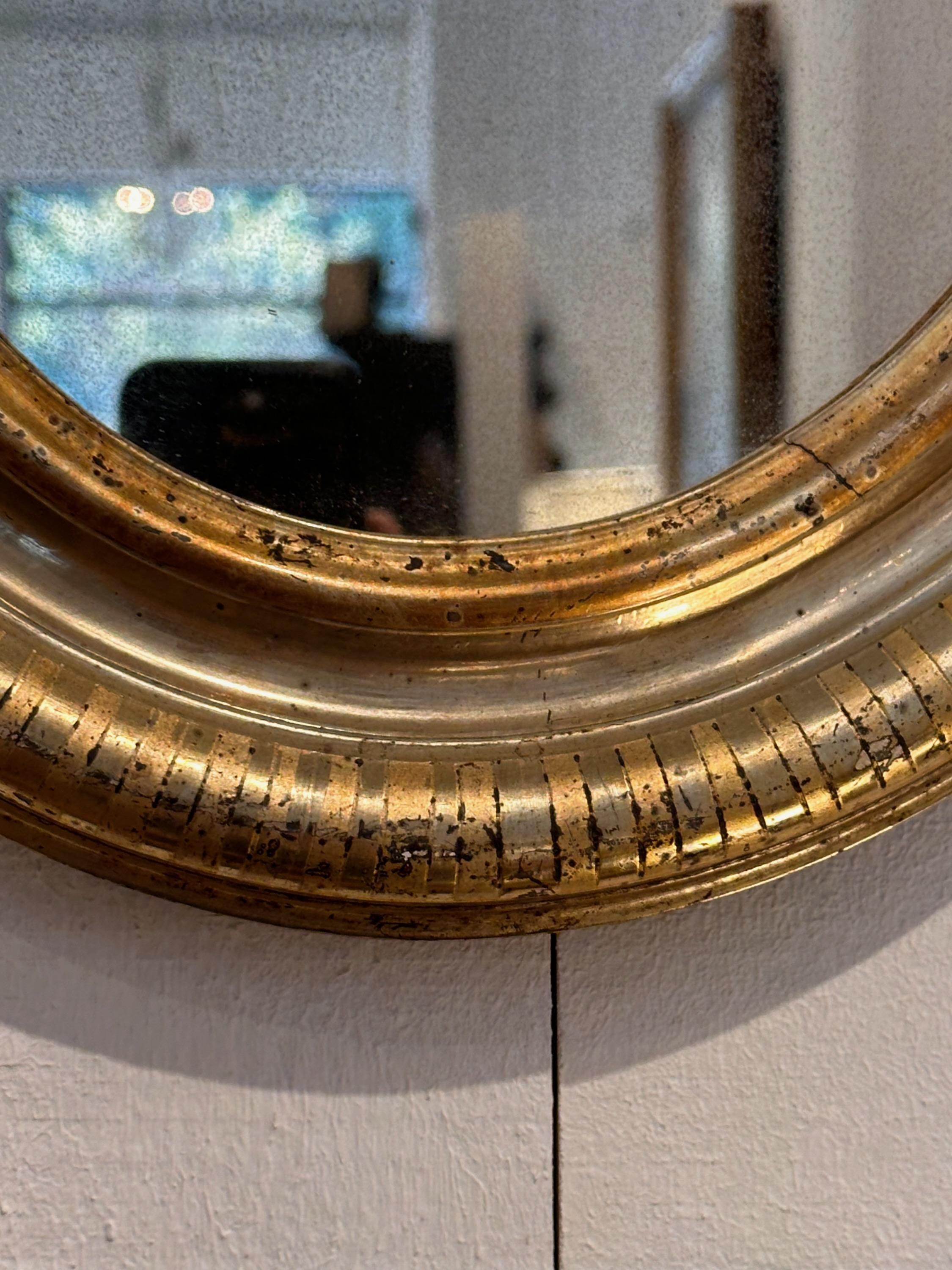 Rococo Late 19th Century Small Oval Mirror