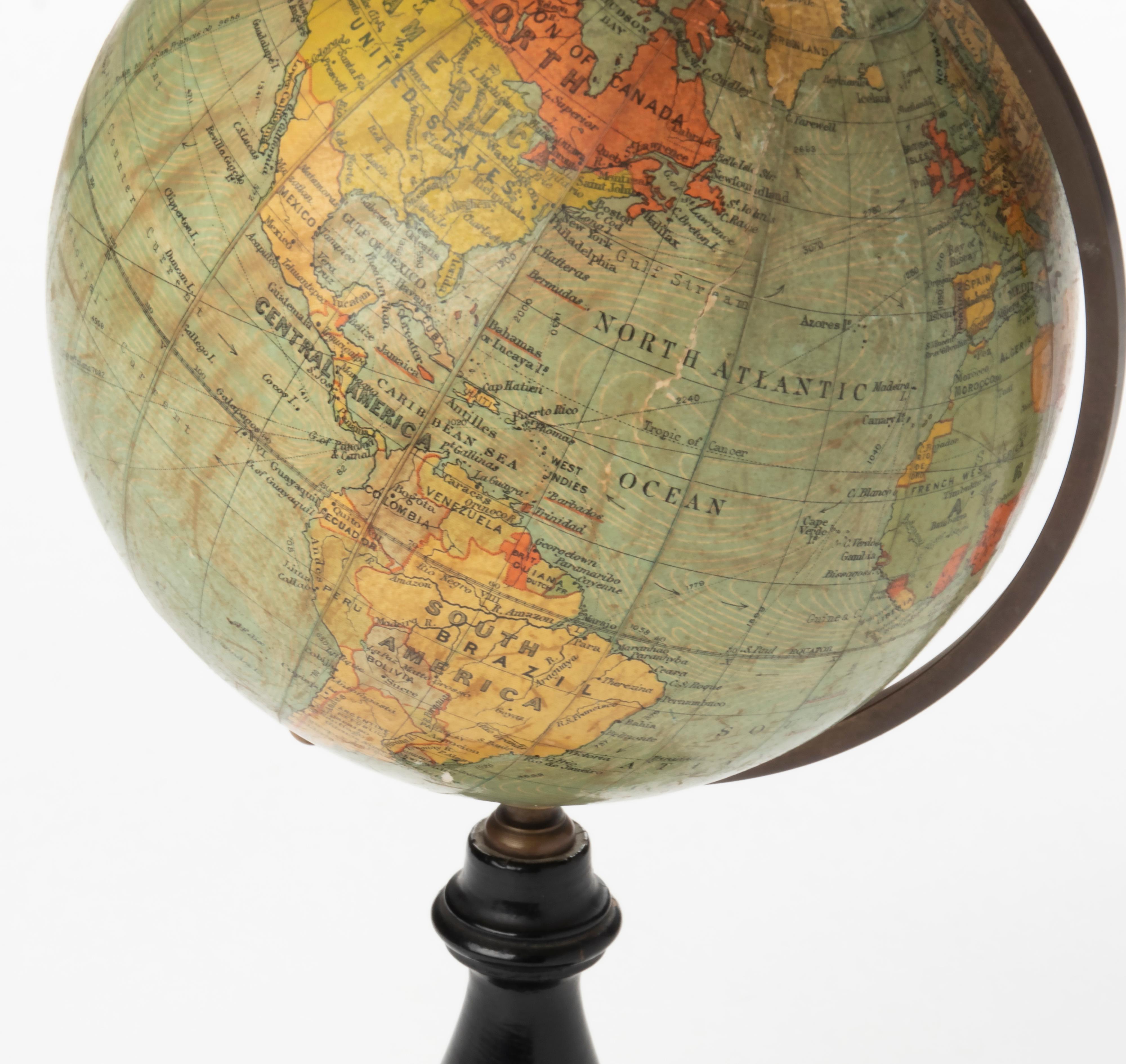 Late 19th Century Small Size Globe Edited by Philips Terrestrial London For Sale 5