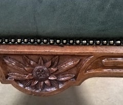 Late 19th Century Solid Oak Leather Upholstered Grand Masters Chair