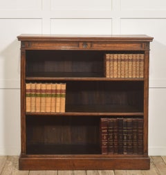 Late 19th Century Solid Oak Open Bookcase