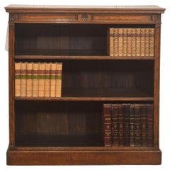 Late 19th Century Solid Oak Open Bookcase