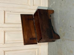 Late 19th-Century Solid Walnut Chest-Bench with Storage Compartment