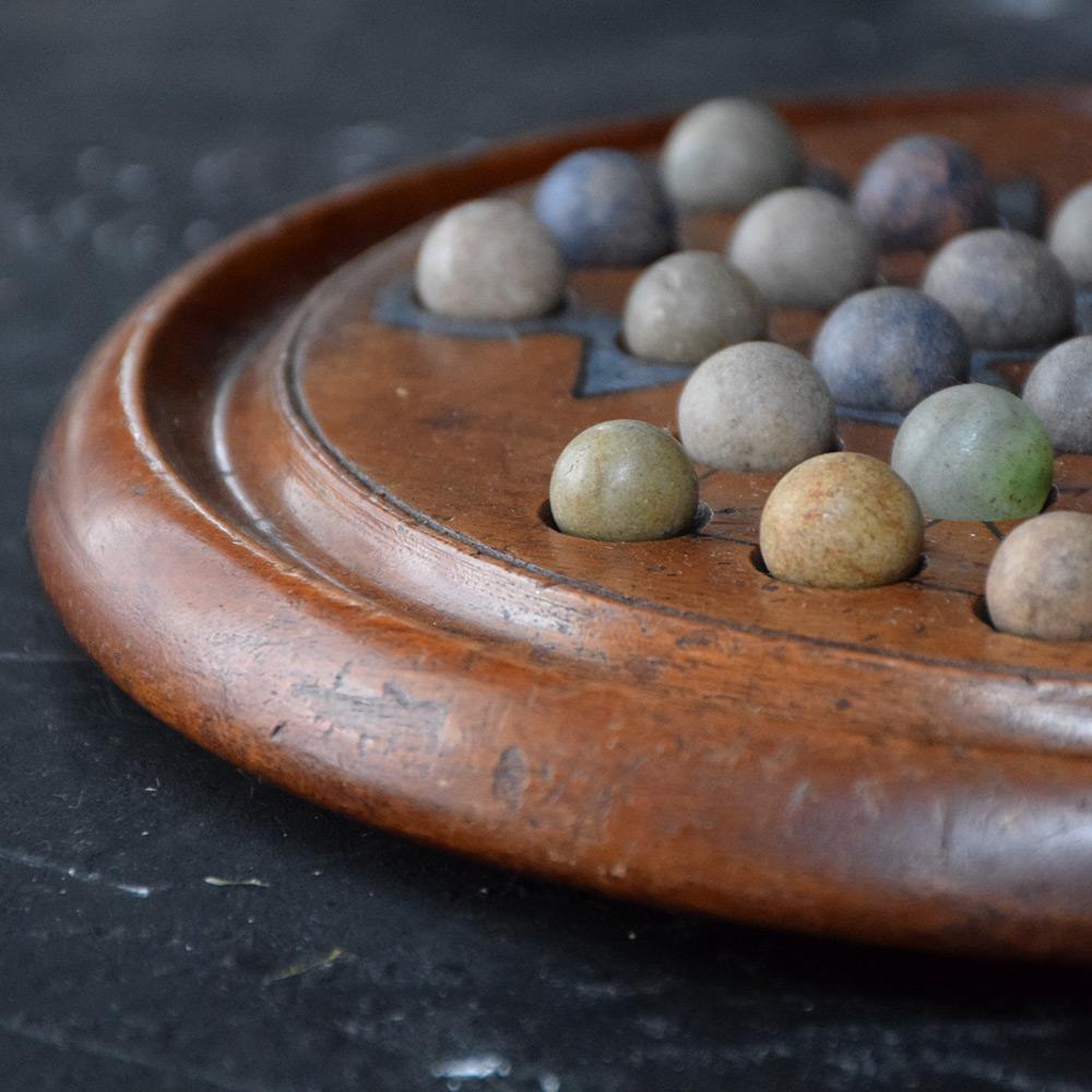 Stone Late 19th Century Solitaire Board Game