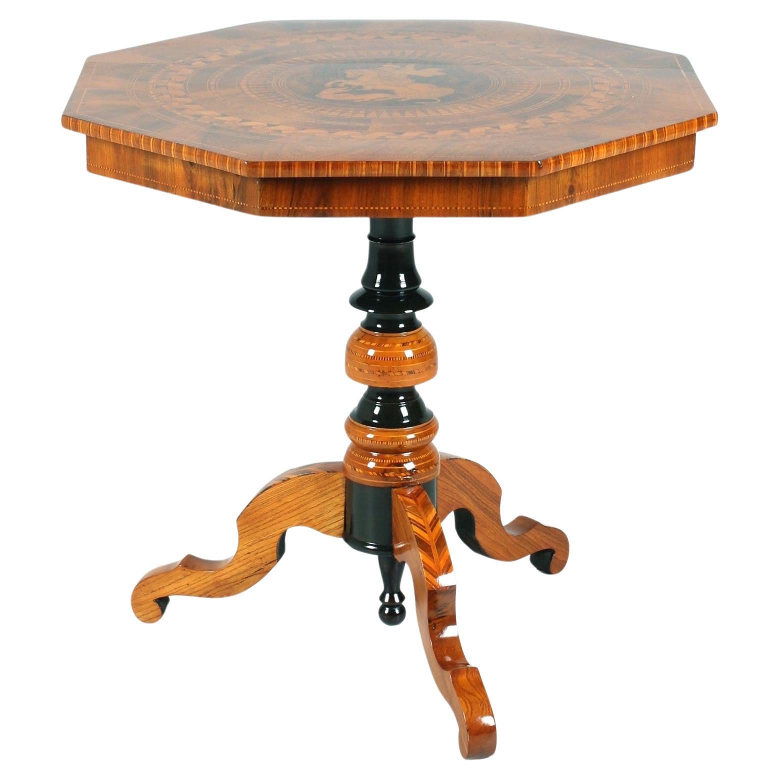 Late 19th Century Sorrento Marquetry Table, Holy George, Italy, circa 1880