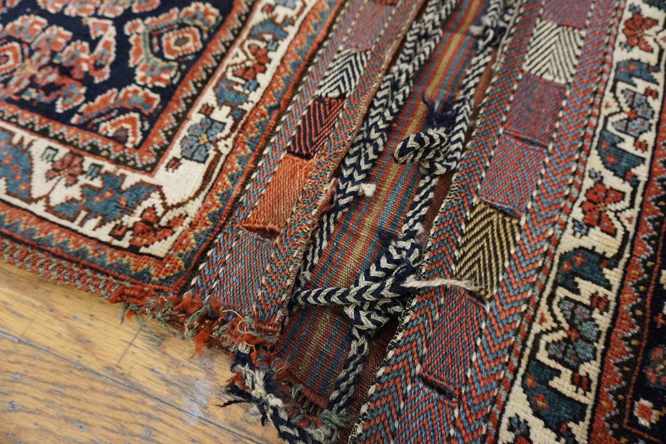 Hand-Knotted Late 19th Century S. Persian Afshar Saddle Bag Carpet ( 2' x 4'2