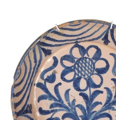 Late 19th Century Spanish Blue and White Fajalauza Bowl