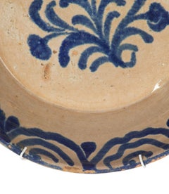 Late 19th Century Spanish Blue and White Fajalauza Bowl