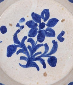 Late 19th Century Spanish Blue and White Fajalauza Pottery Bowl