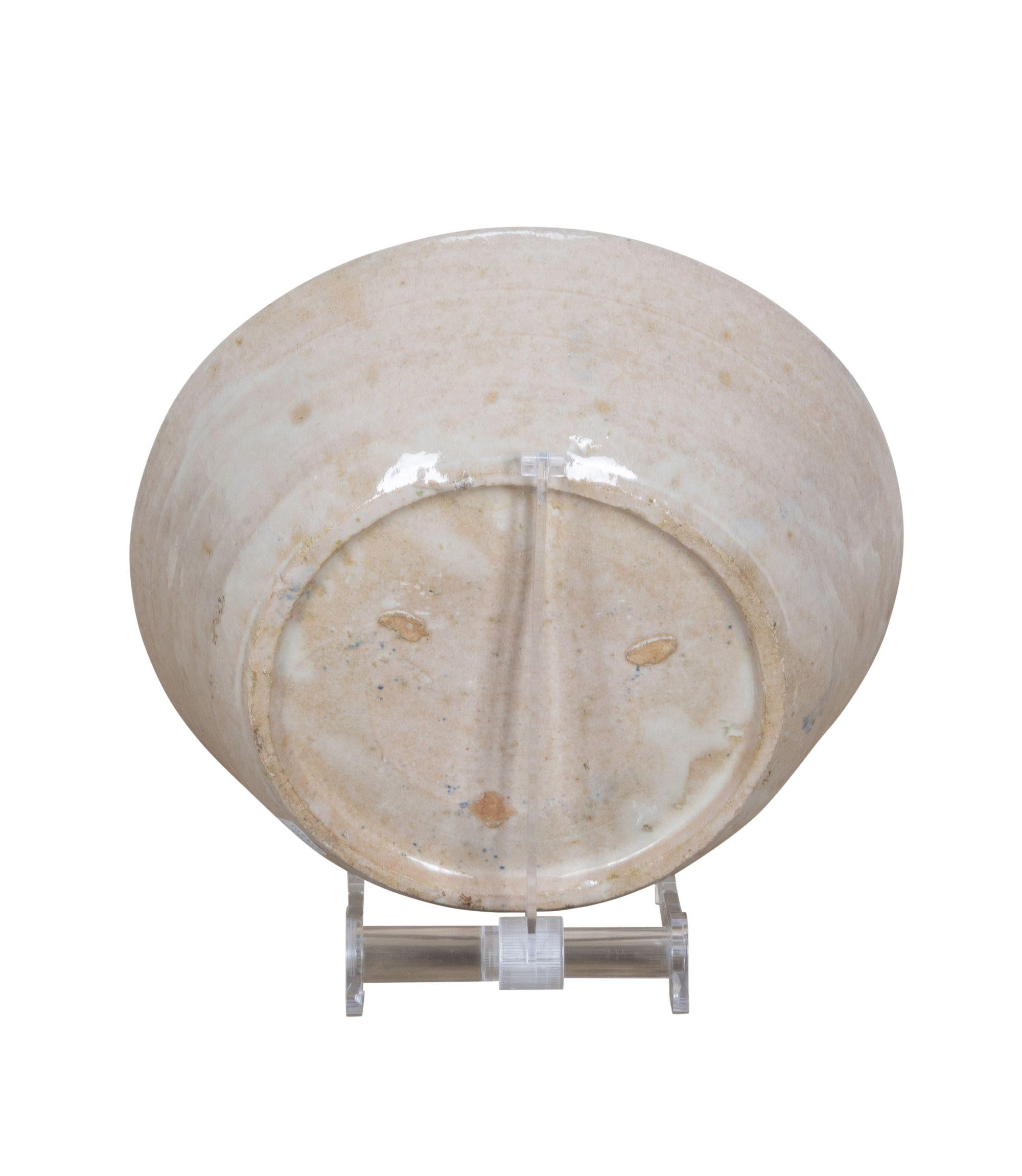 Espagnol Fin du 19e siècle, bol en poterie espagnole bleu et blanc Fajalauza en vente