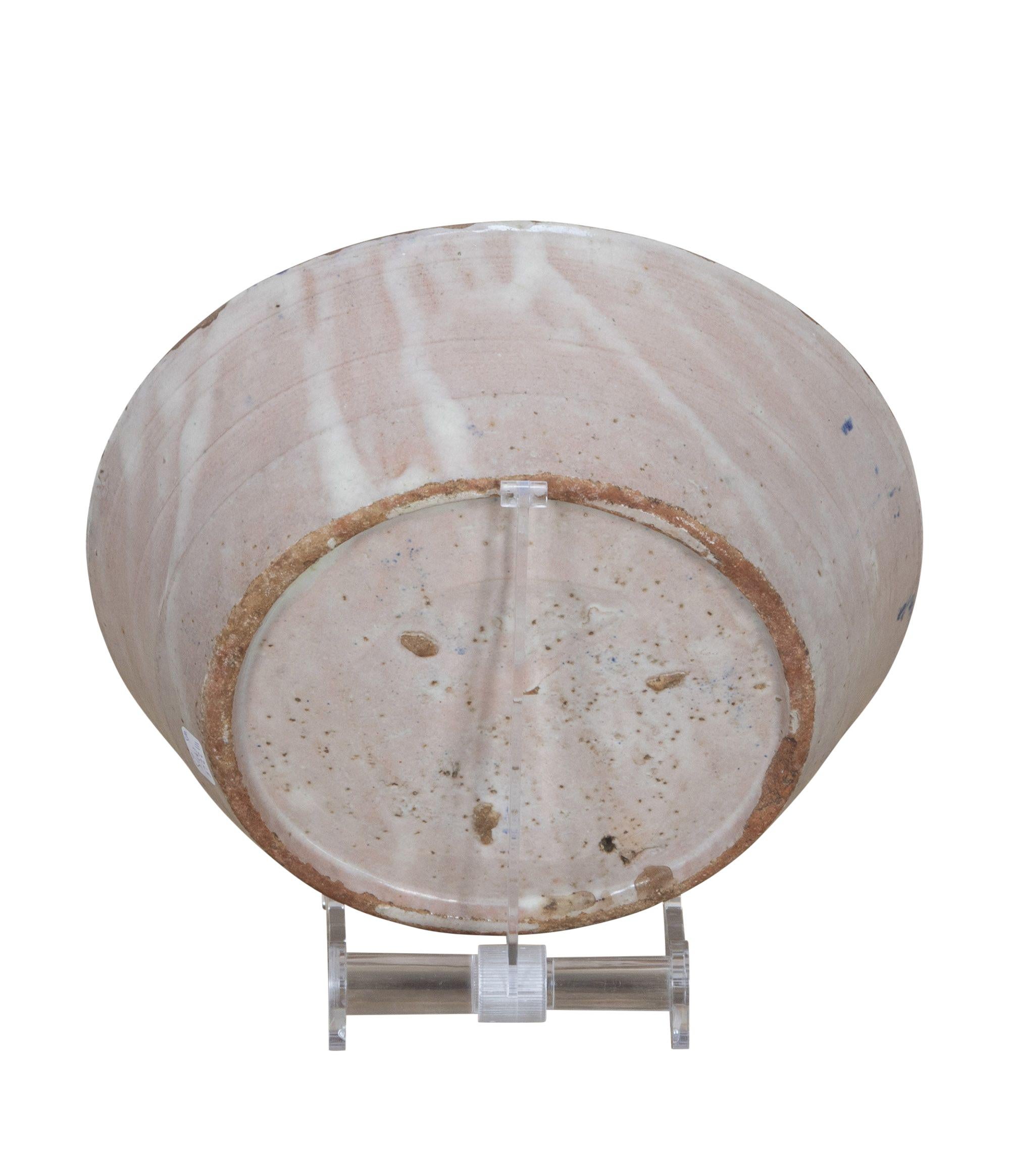 Espagnol Fin du 19e siècle, bol en poterie espagnole bleu et blanc Fajalauza en vente