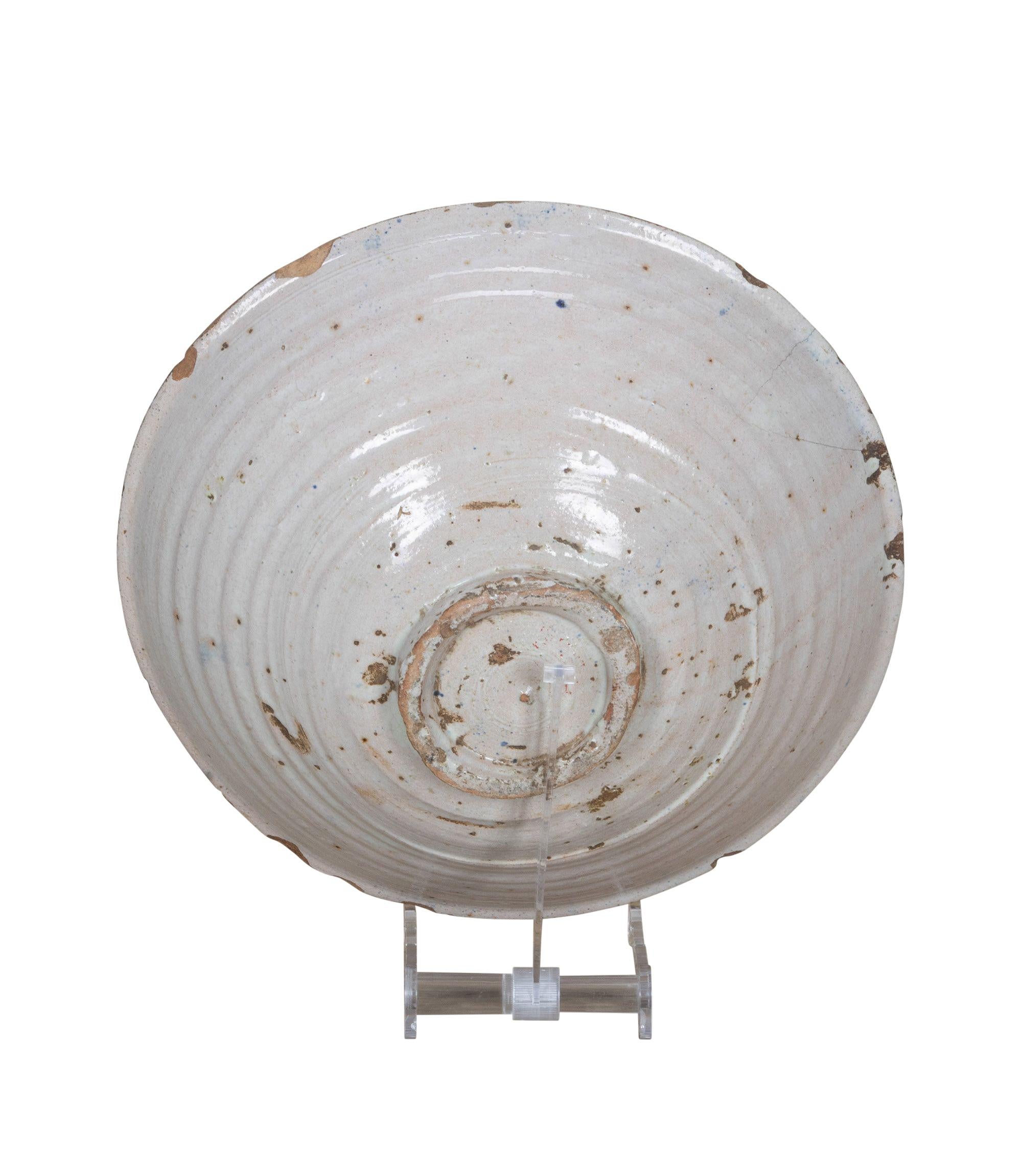 Fin du 19e siècle, bol en poterie espagnole bleu et blanc Fajalauza Bon état - En vente à Tetbury, Gloucestershire