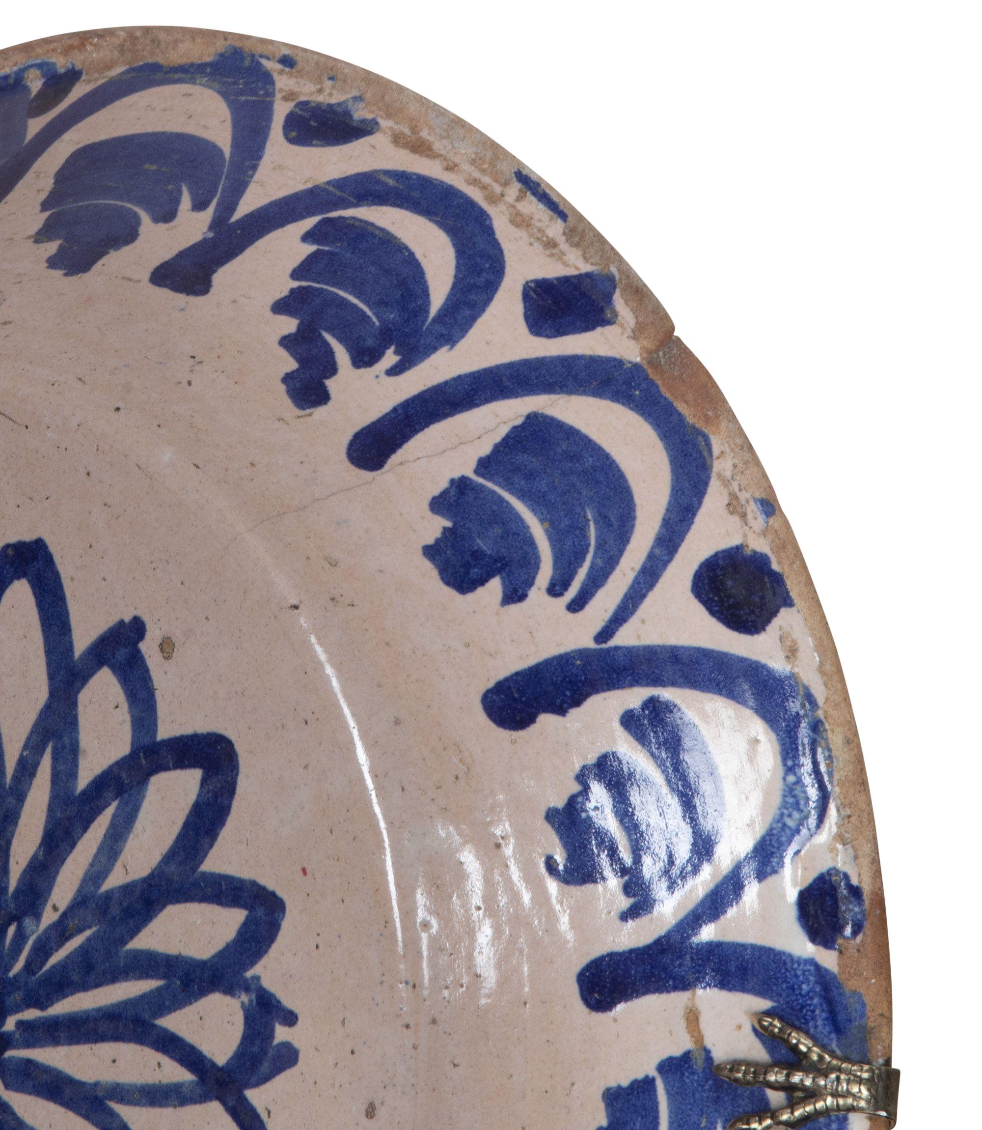 Ceramica Ciotola in ceramica Fajalauza bianca e blu della fine del XIX secolo in vendita