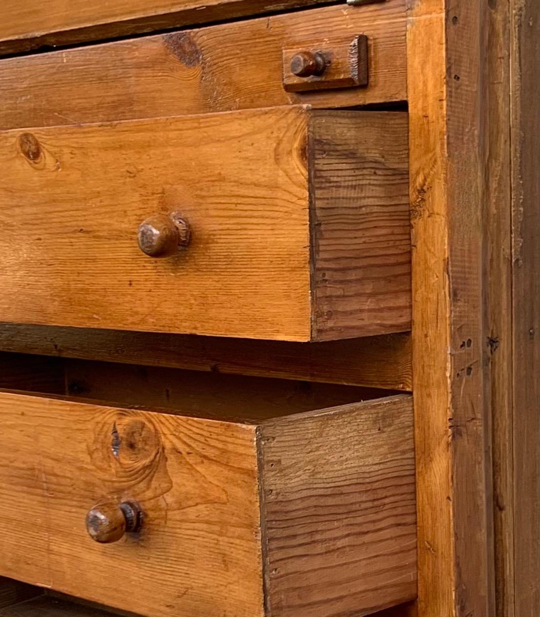 Late 19th Century Spanish Pine Bureau Bookcase ‘Secretaire’ 2