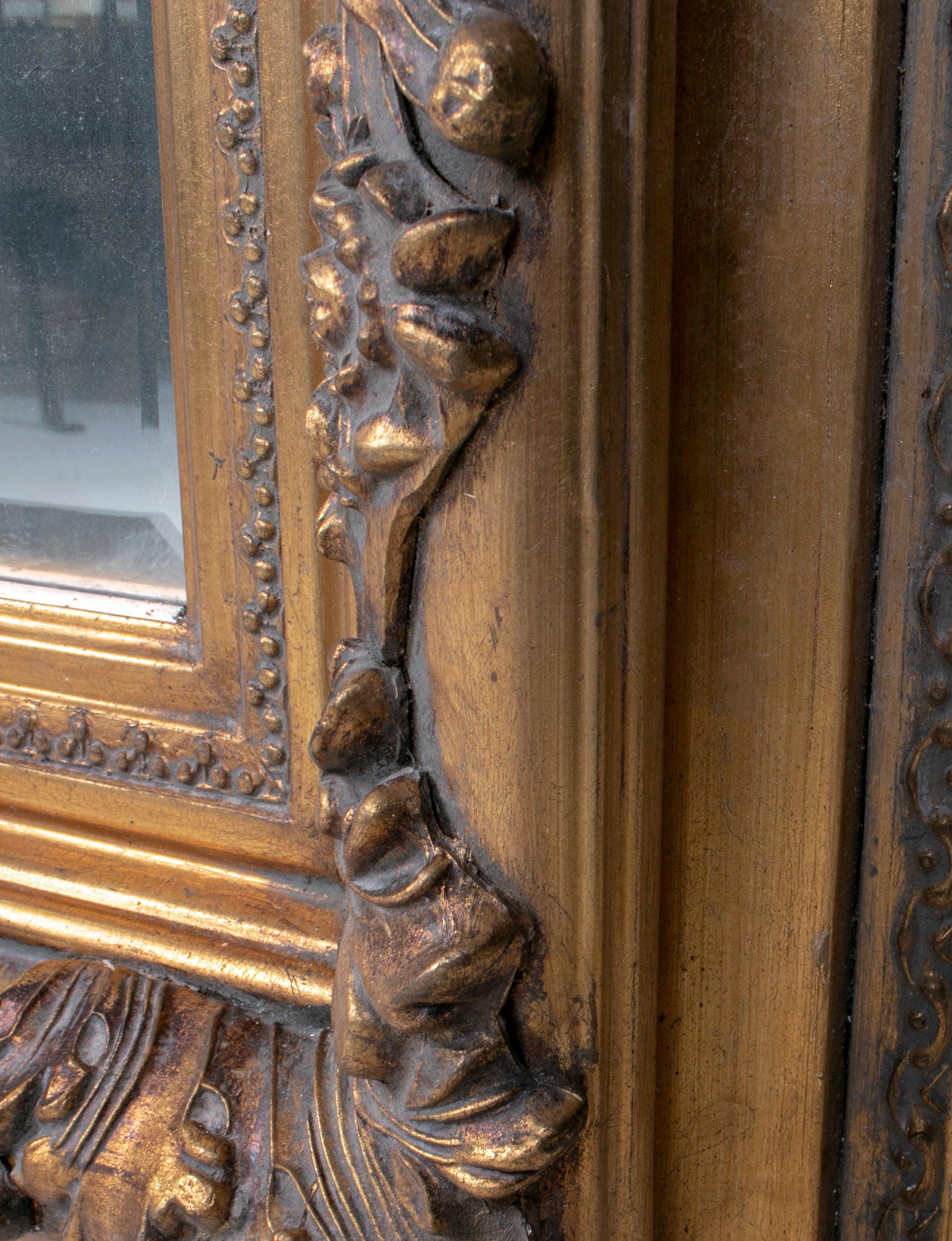 Late 19th Century Spanish Rectangular Mirror with Ornamental Gilded Frame 3