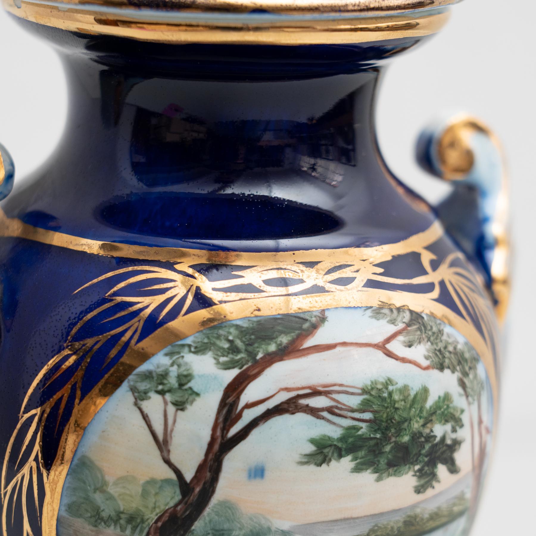 Late 19th Century Spanish Serves Style Lidded Vase For Sale 6