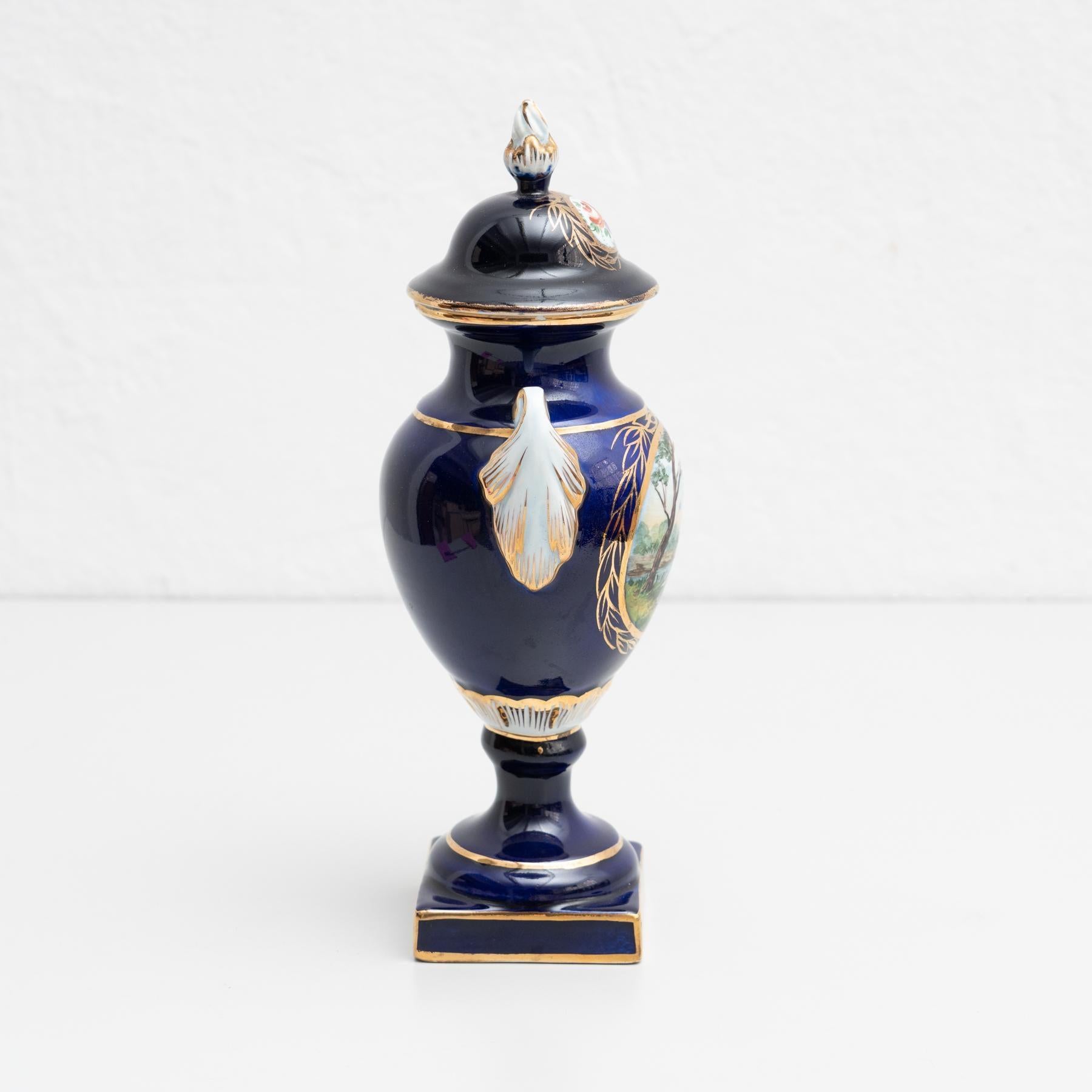 Francese Vaso con coperchio in stile servo spagnolo della fine del XIX secolo in vendita
