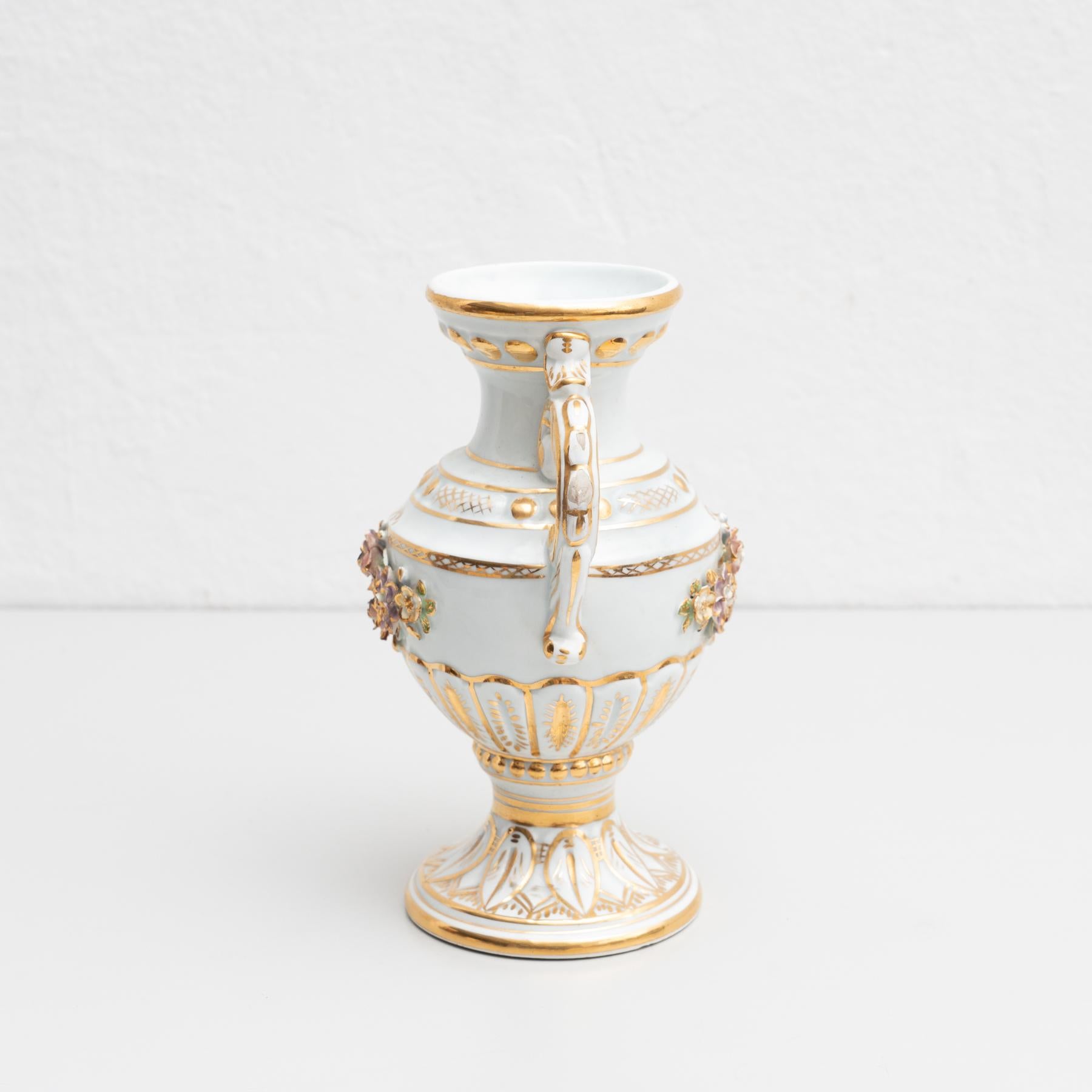 Porcelain Late 19th Century Spanish Serves Style Vase