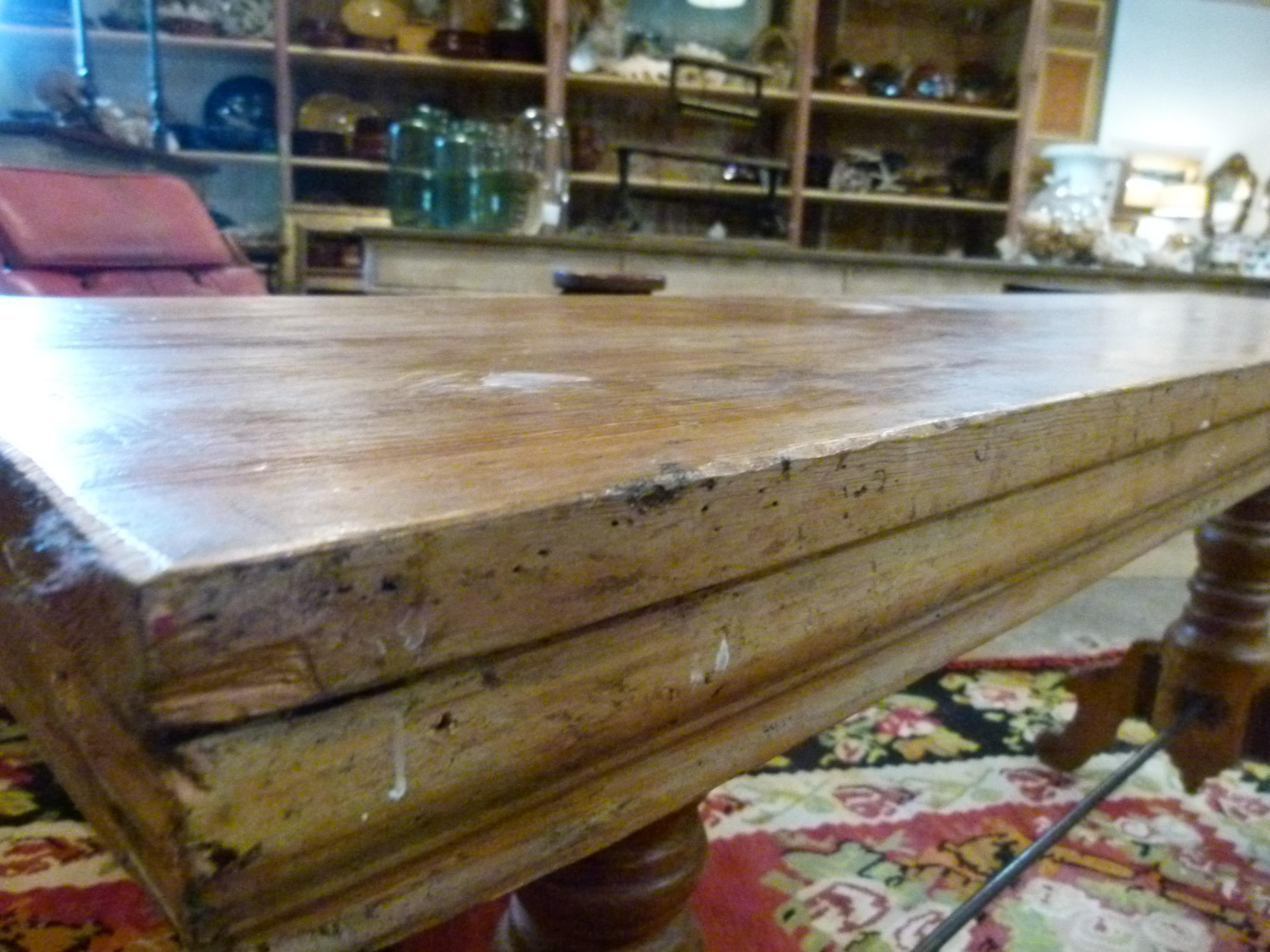 Late 19th Century Spanish Store Counter in Pine Wood 2