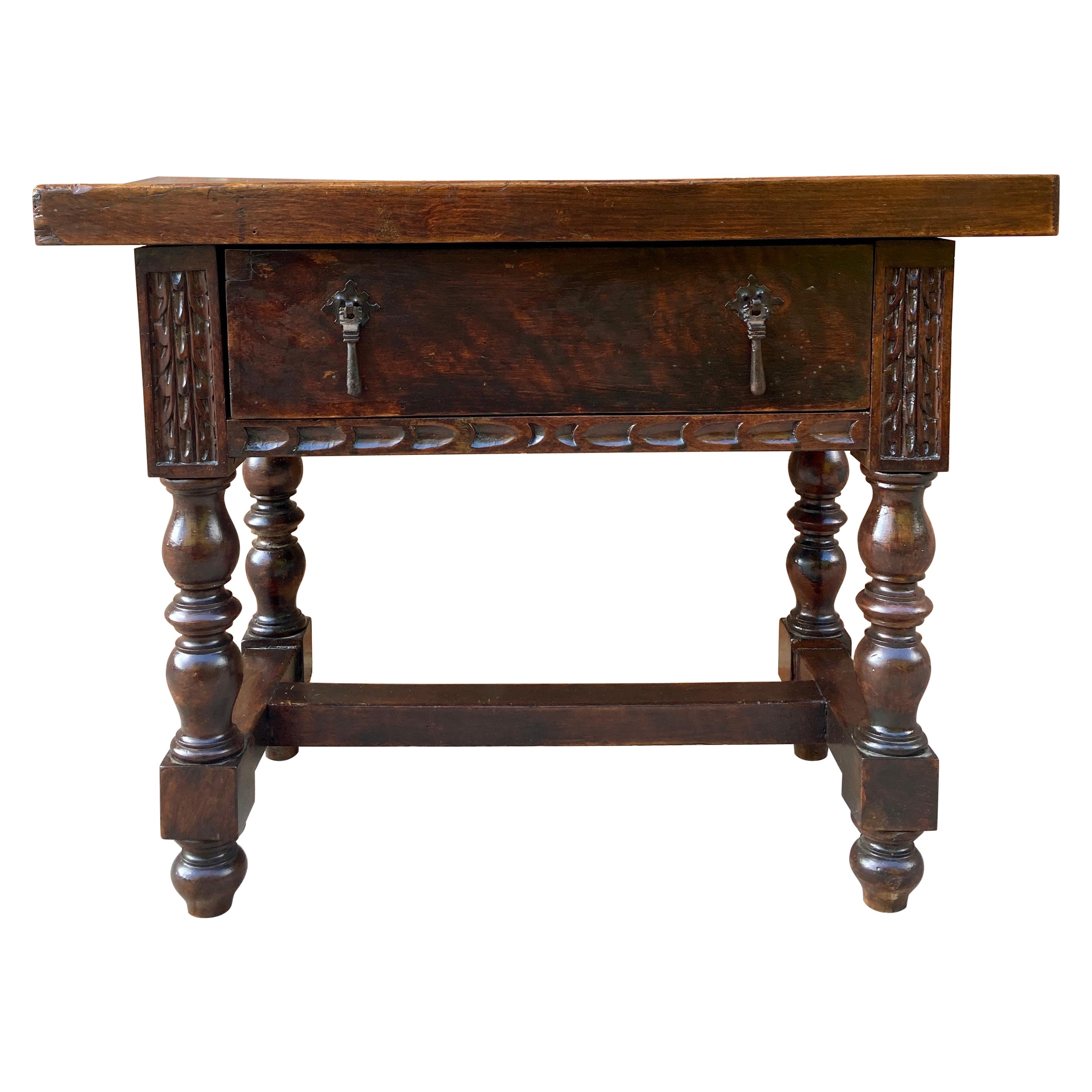 Late 19th Century Spanish Walnut Side Table