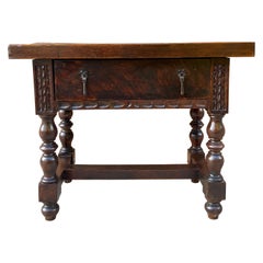 Late 19th Century Spanish Walnut Side Table