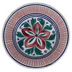 Antique Late 19th Century Spongeware Plate