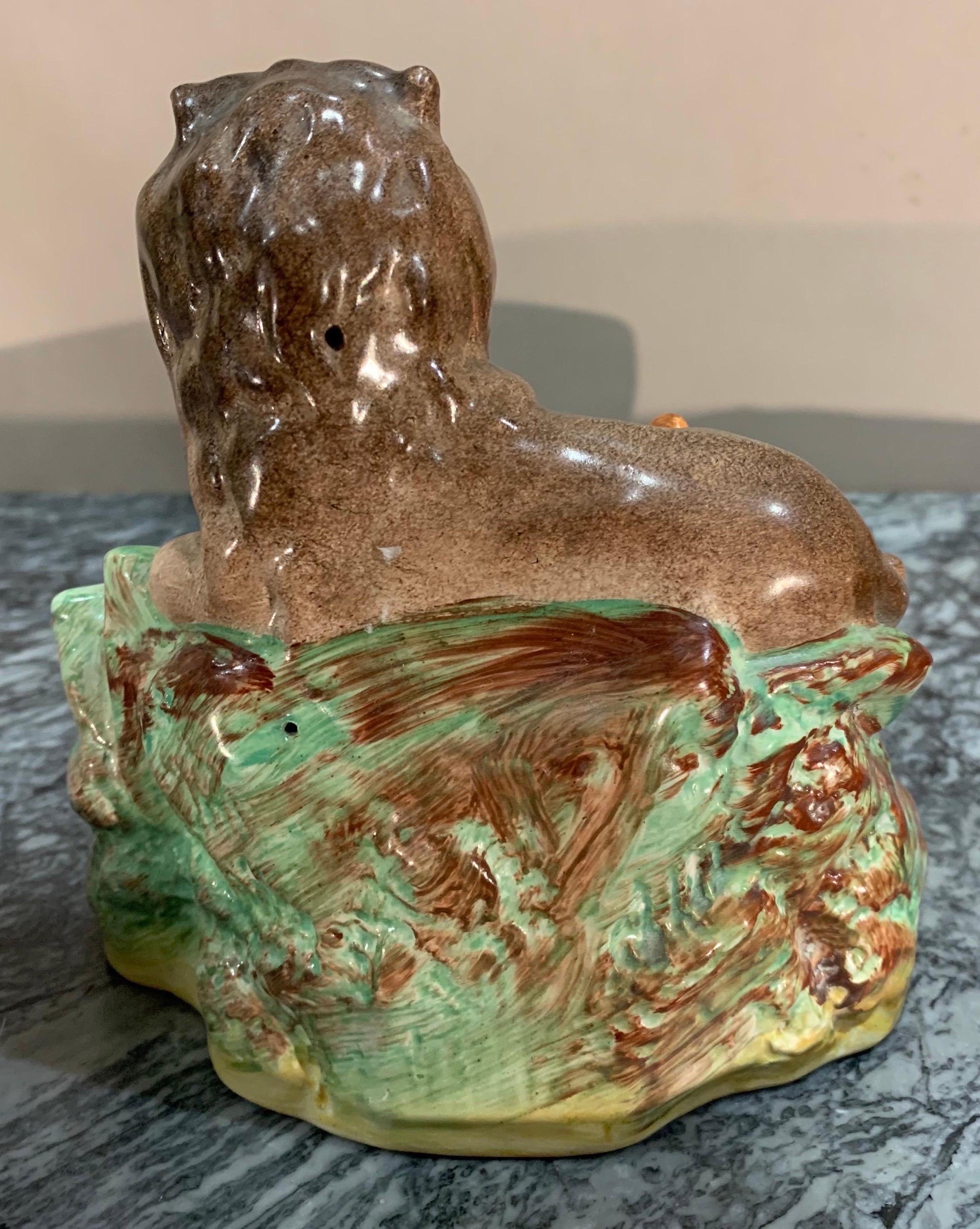 Leones de Staffordshire de finales del siglo XIX en Bueno estado para la venta en Richmond, VA
