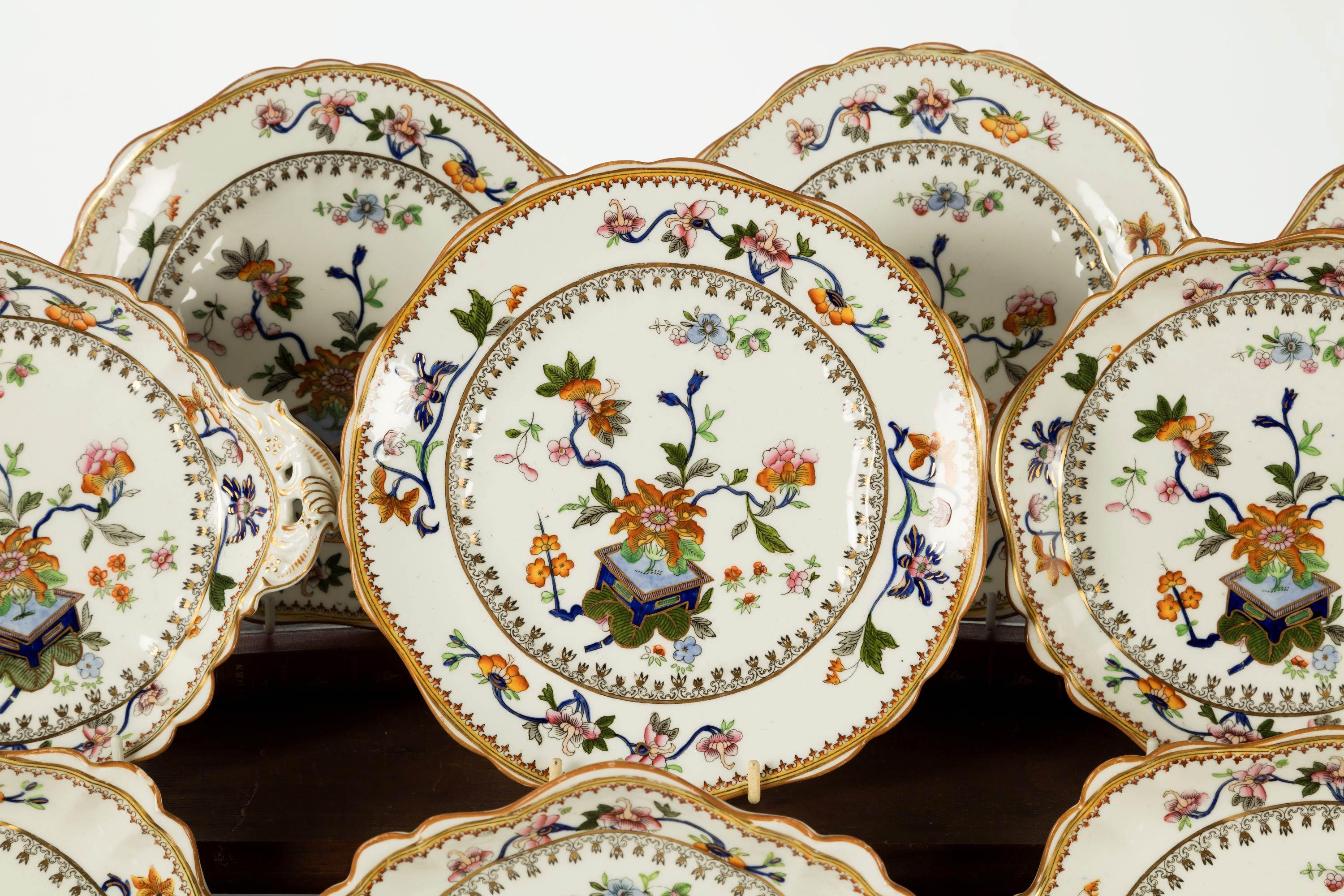 Late 19th Century Staffordshire Part Dinner Service 1