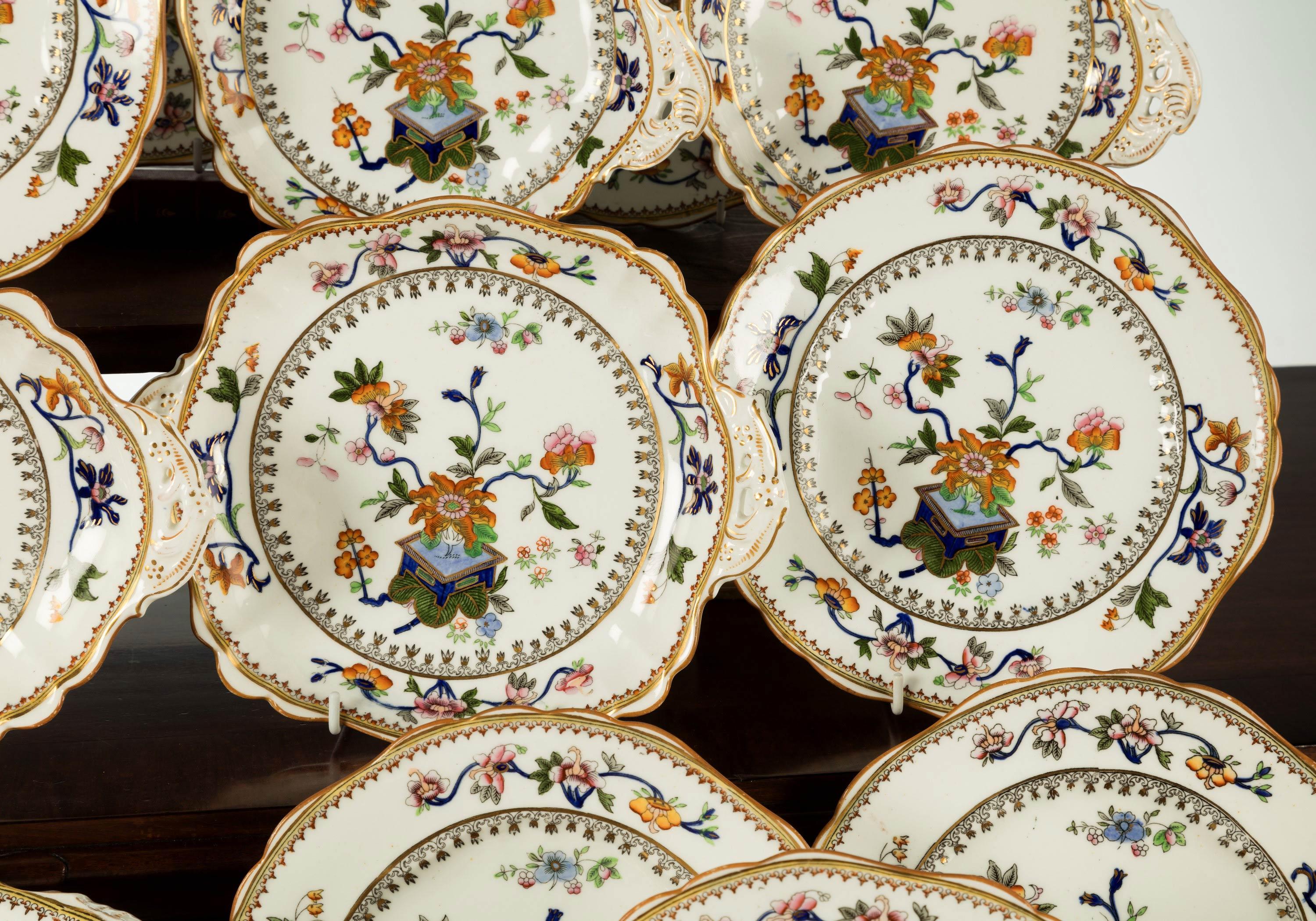 Late 19th Century Staffordshire Part Dinner Service 2