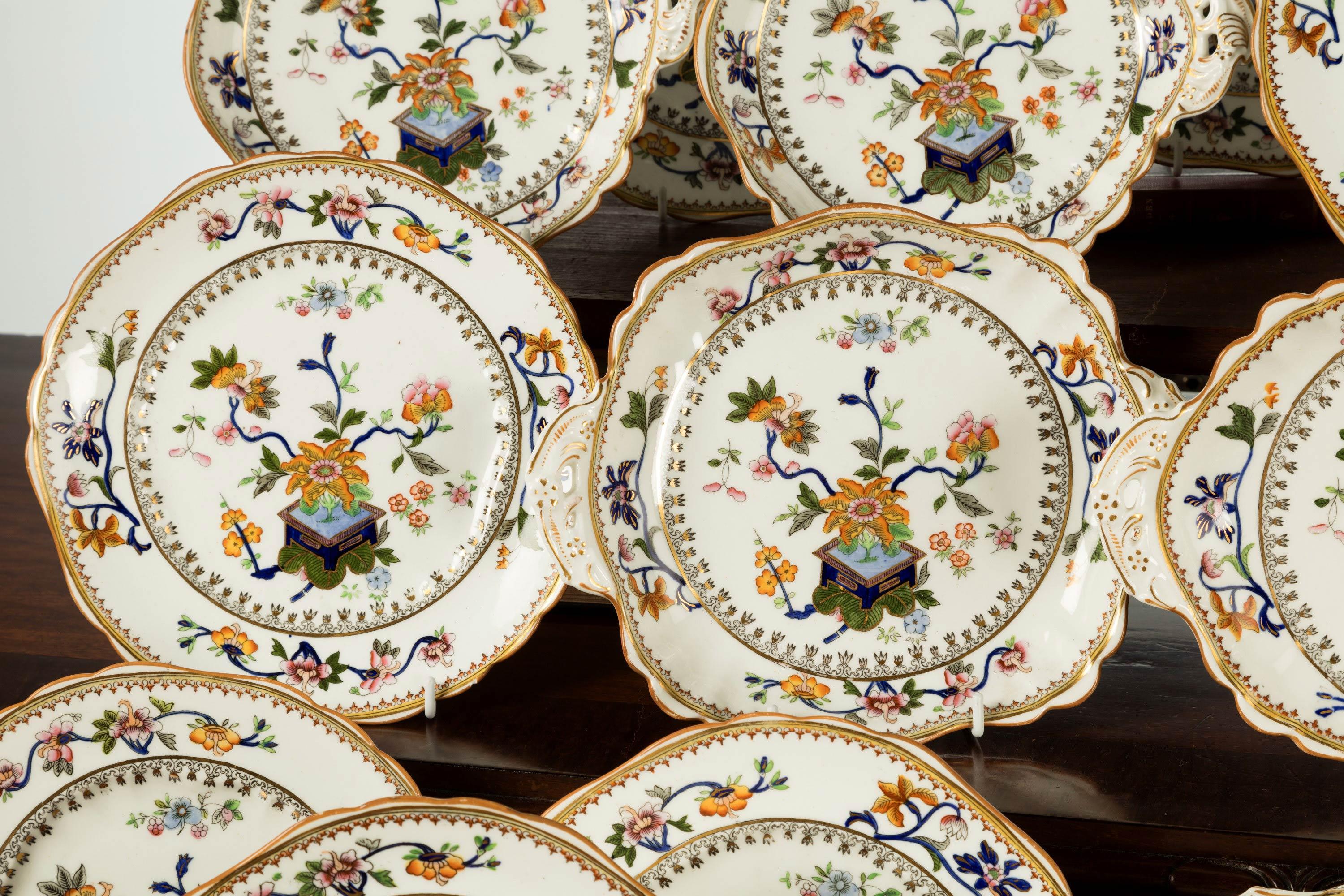 Late 19th Century Staffordshire Part Dinner Service 3