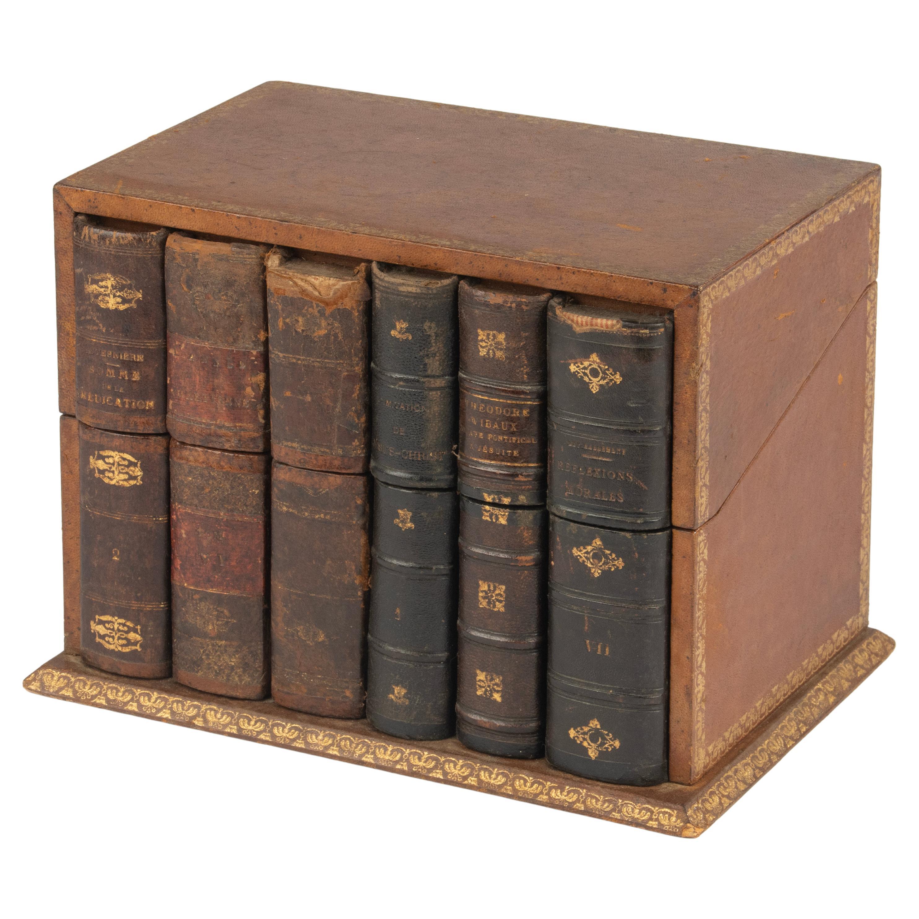 Late 19th Century Stationery Box - France - Leather Bound Trompe-l’œil Book Form