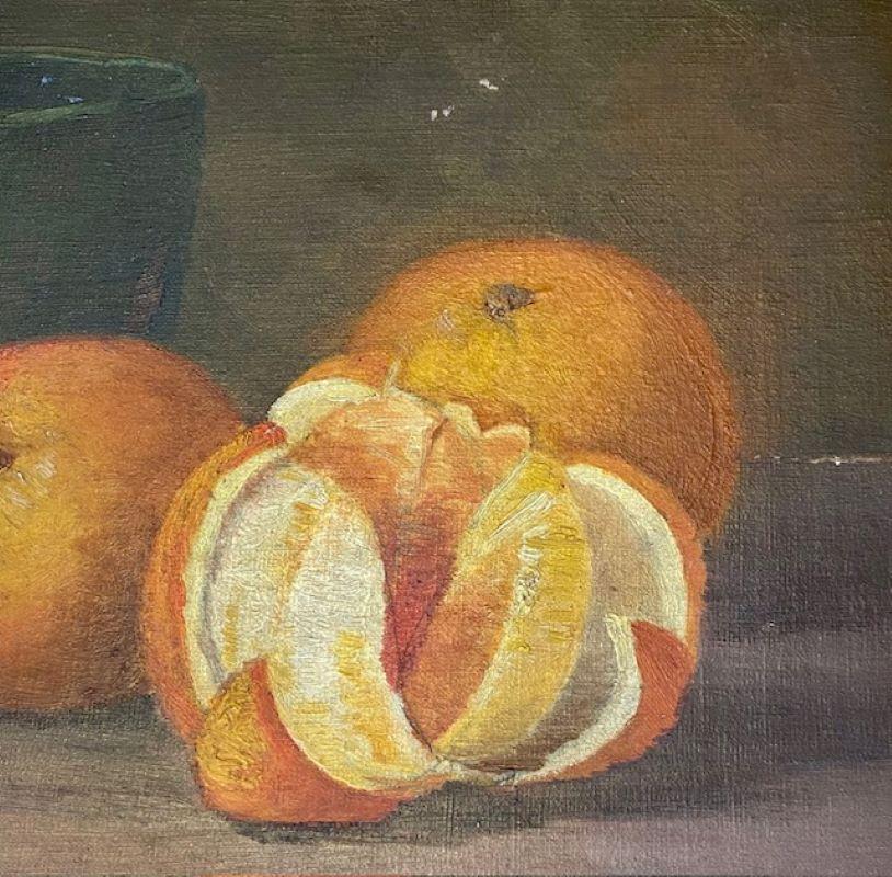 Arts and Crafts Late 19th Century Still Life with Oranges For Sale